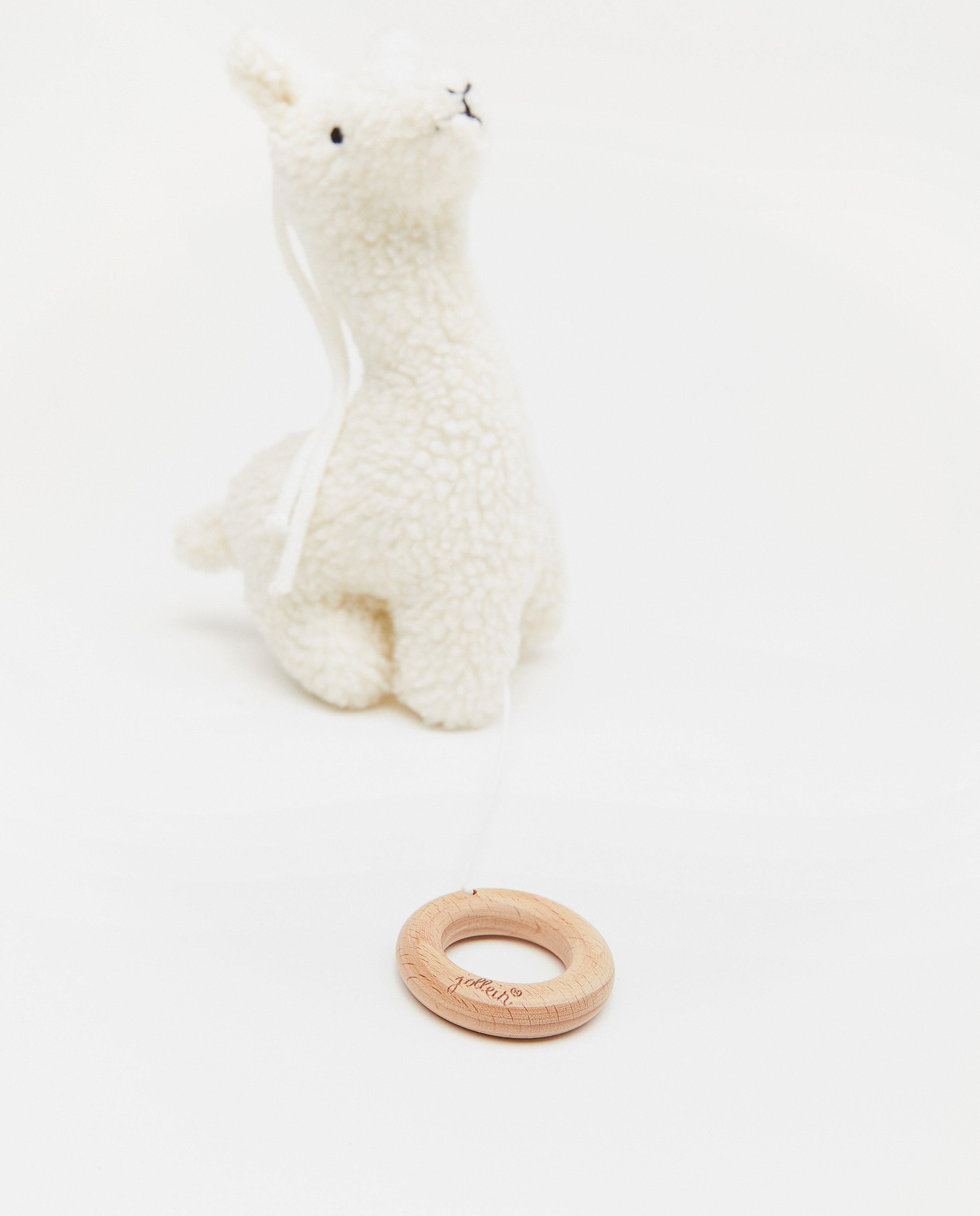 Accessoires pour bébés - Peluche musicale écrue Lama Jollein