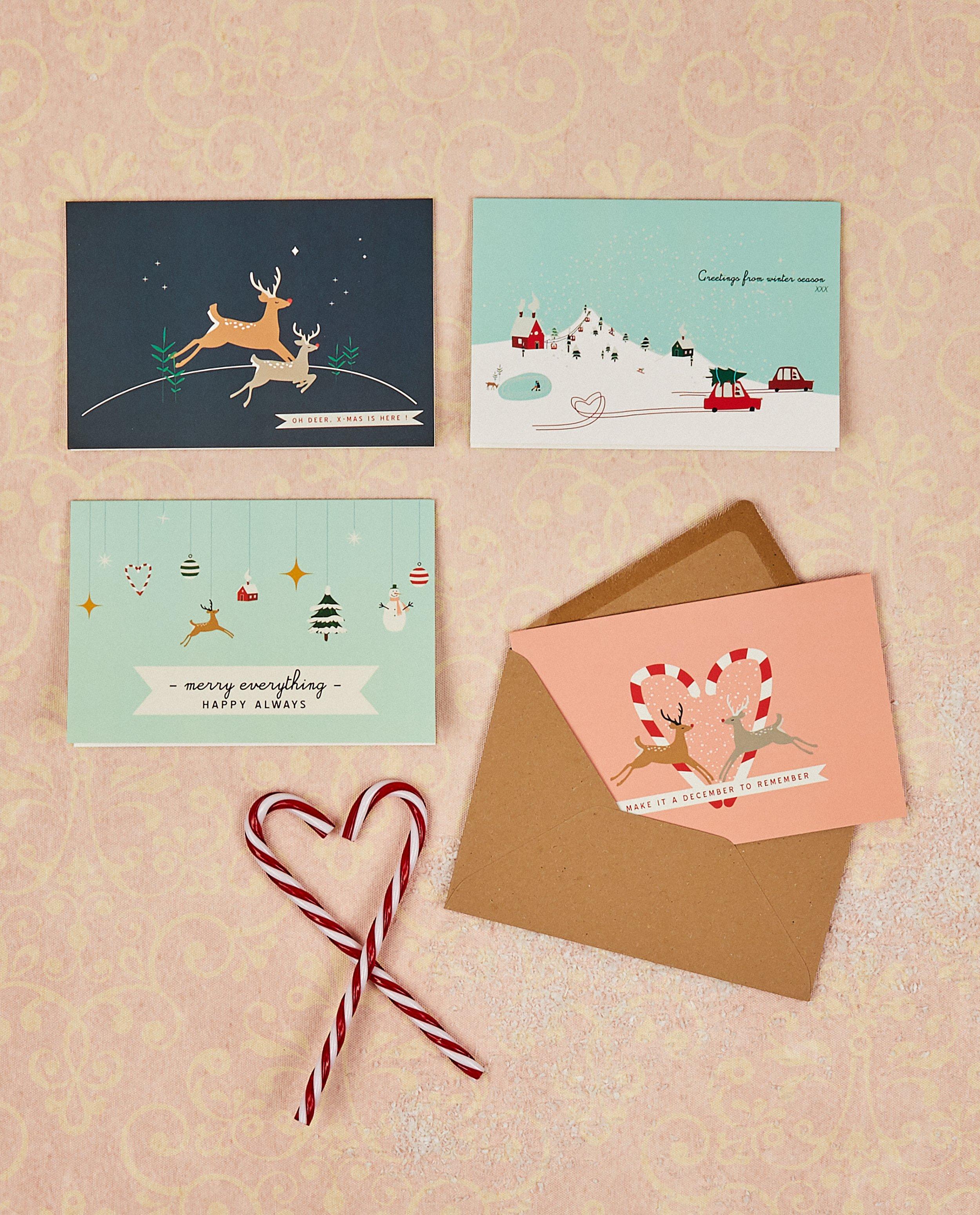 Lot de 8 cartes de vœux AVA x JBC - null - AVA x JBC