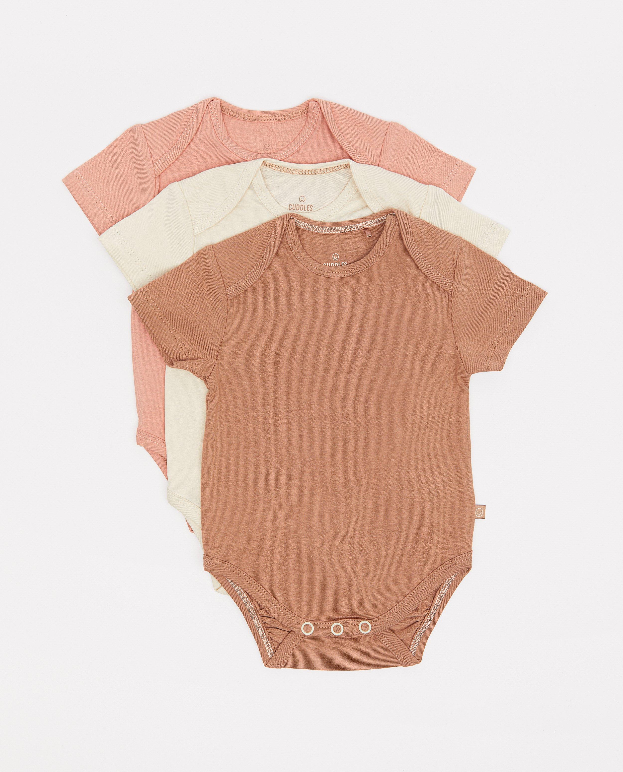 Set van 3 biokatoenen rompertjes - null - Cuddles and Smiles