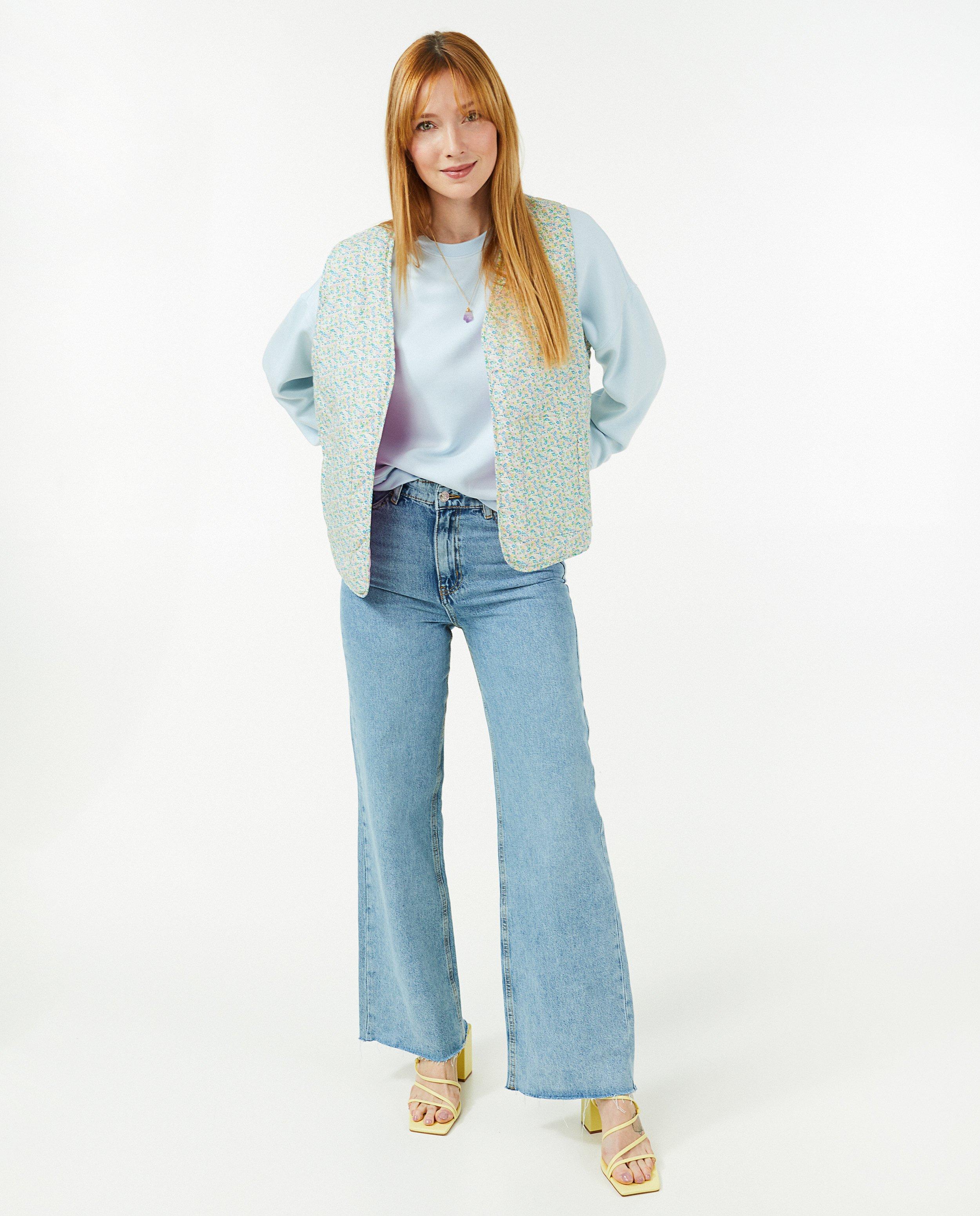 Blauwe wide leg jeans Inez - null - Sora
