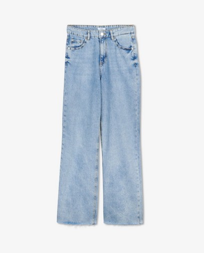 Blauwe wide leg jeans Inez
