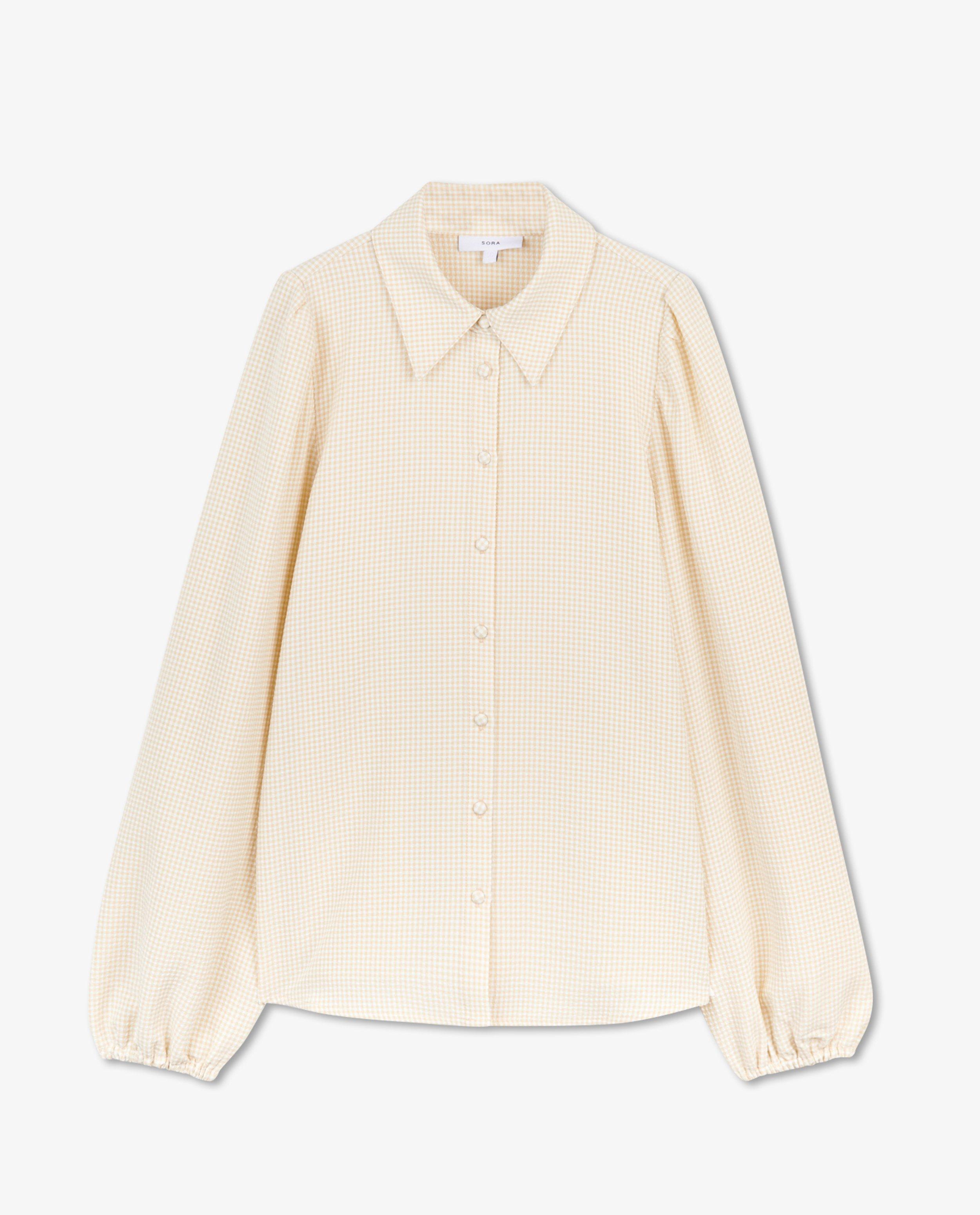 Hemden - Beige hemd met ruitjes Sora