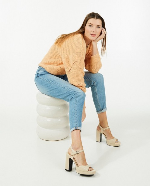 Blauwe mom jeans Pieces - null - Pieces