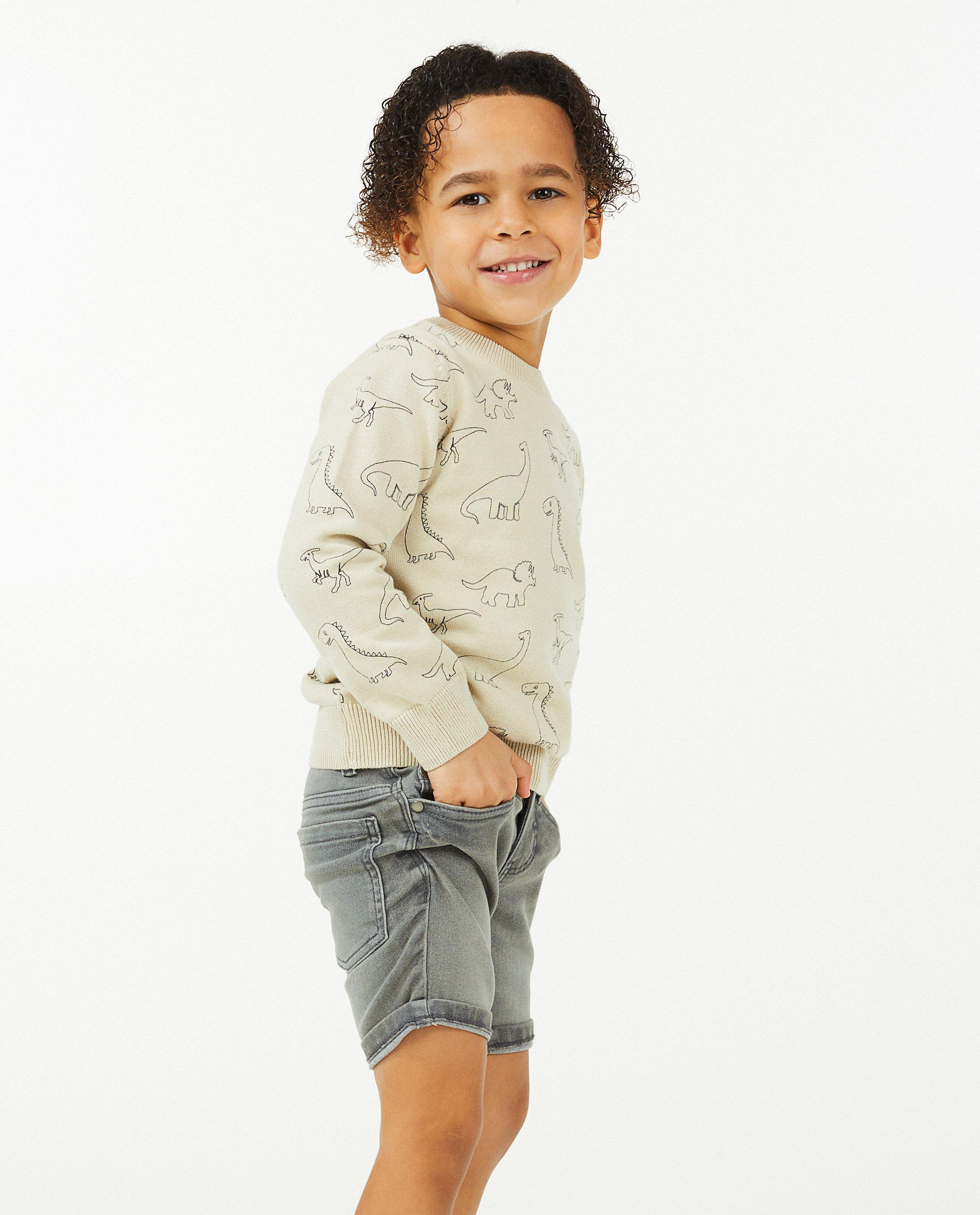 Truien - Ecru trui met print BESTies
