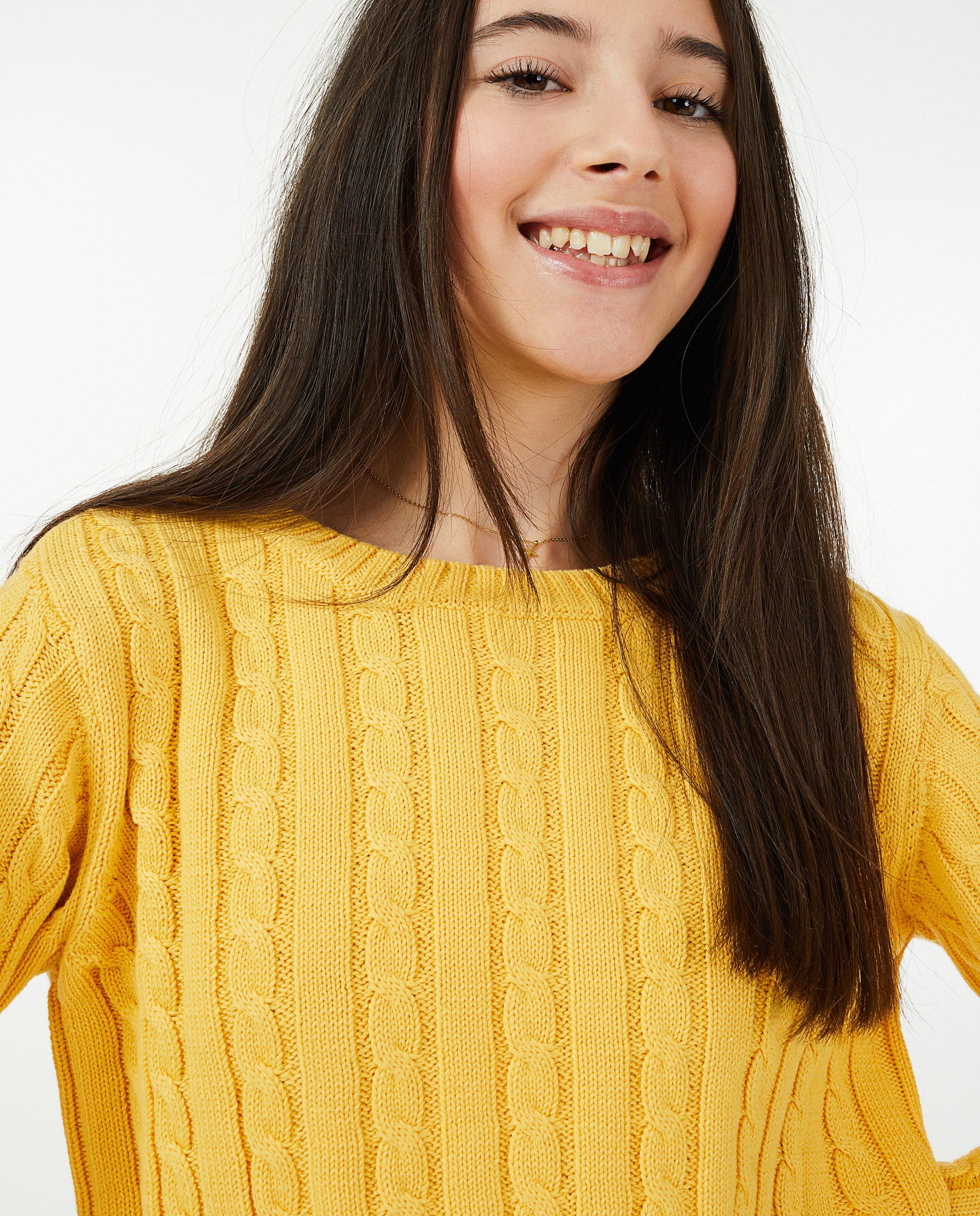 Gele trui met kabelpatroon - Product Detail - lichtgeel - afbeelding nummer 4