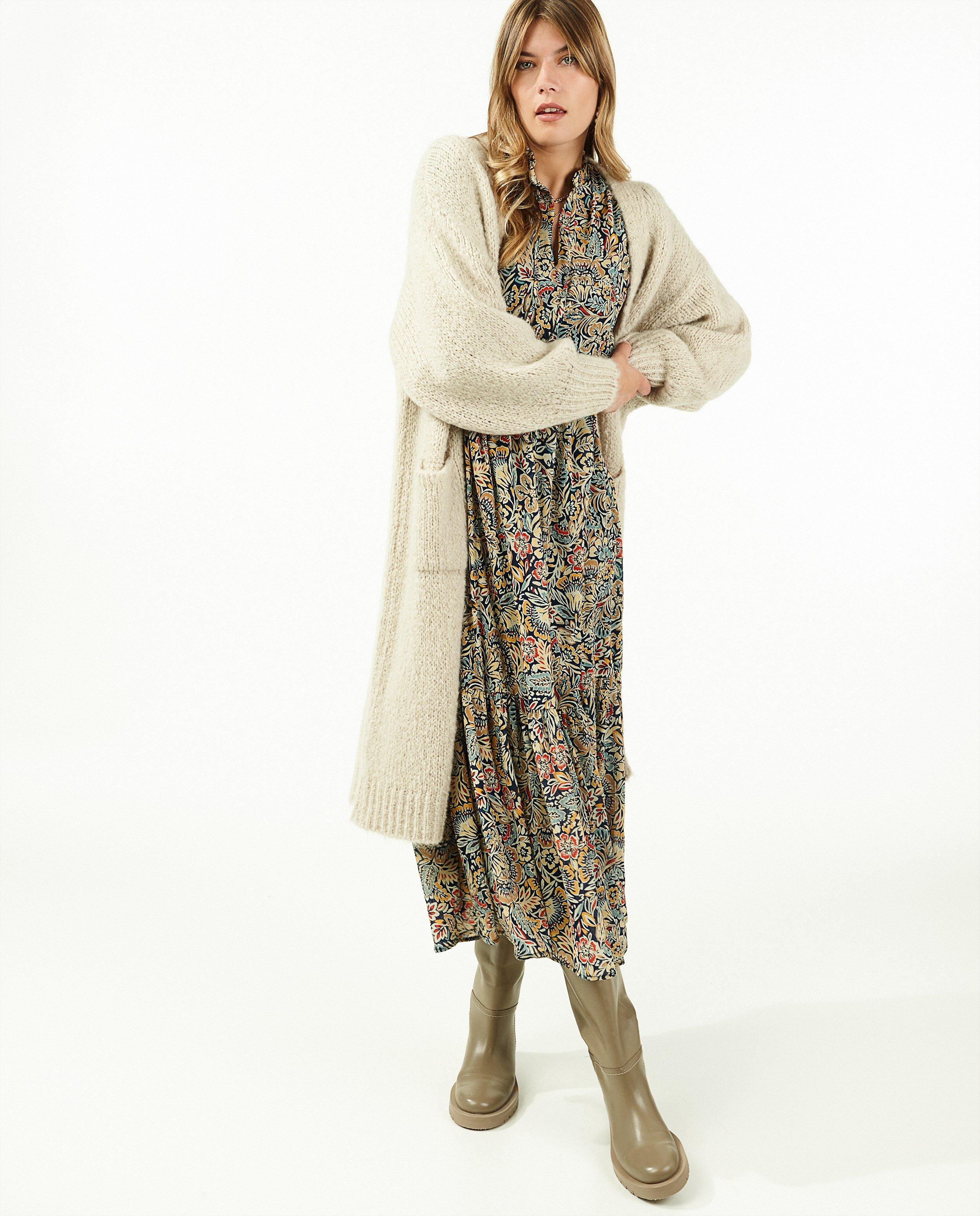 Cardigans - Long cardigan beige