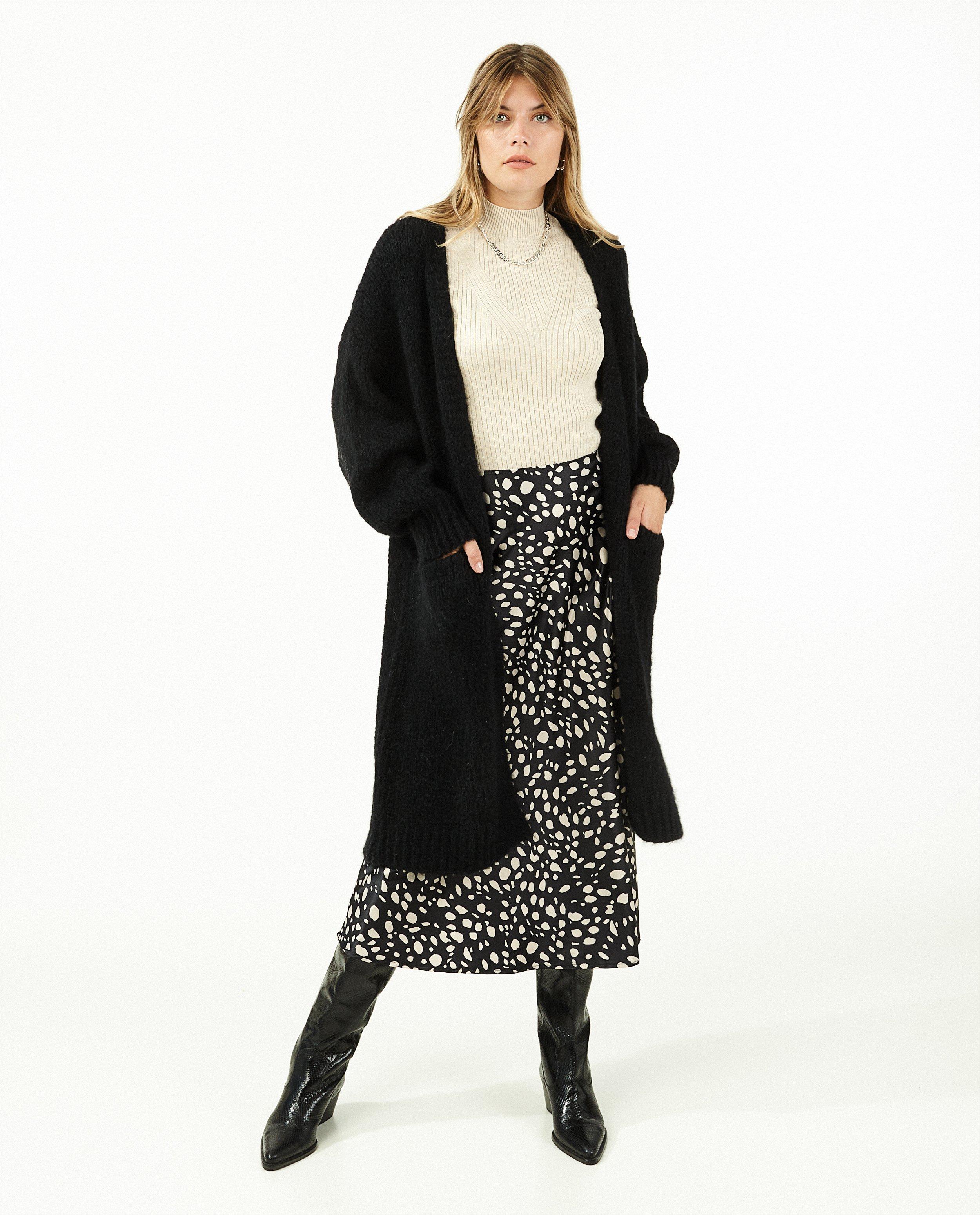 Cardigans - Lange cardigan in zwart