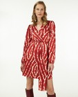 Rode jurk met print Ella Italia - stretch - Ella Italia