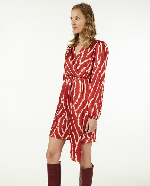 Kleedjes - Rode jurk met print Ella Italia
