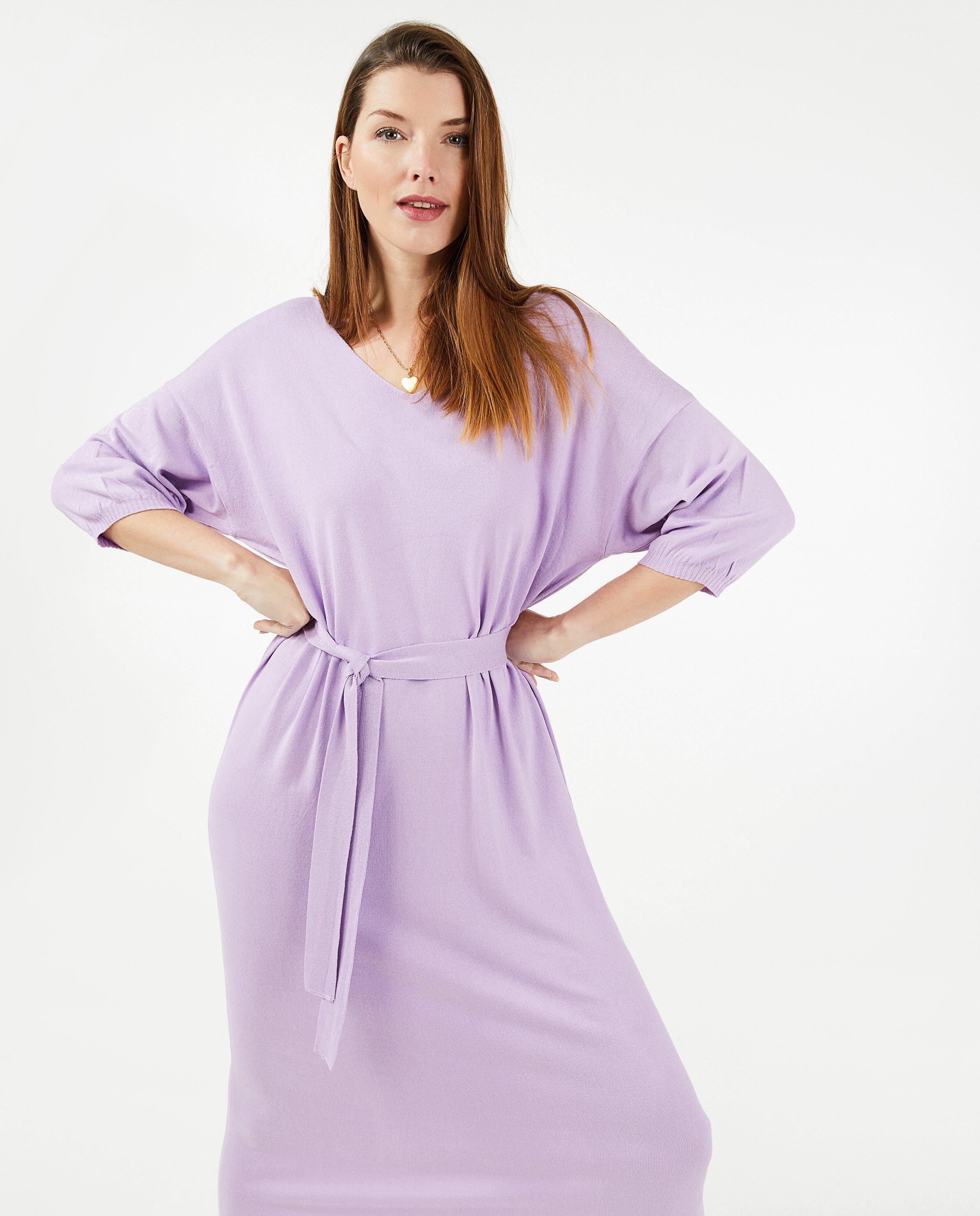 Robe lilas en fin tricot - null - Sora
