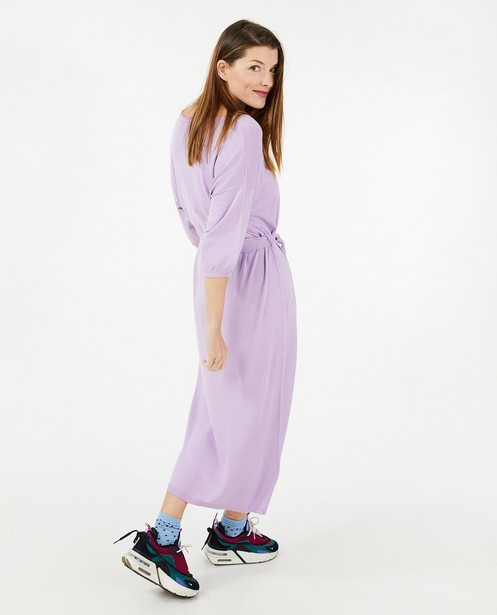 Robes - Robe lilas en fin tricot