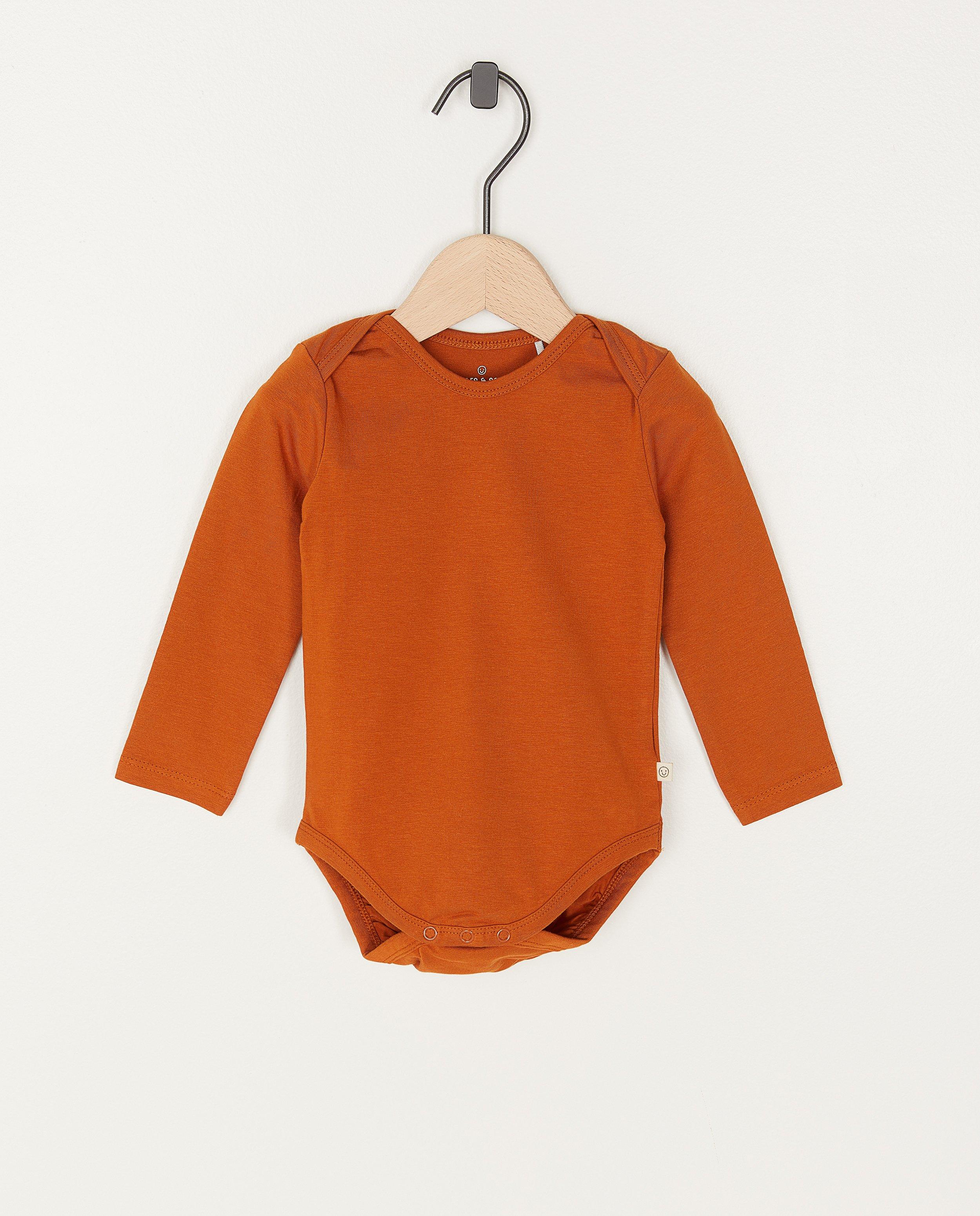 Body brun en coton bio - avec du stretch - JBC