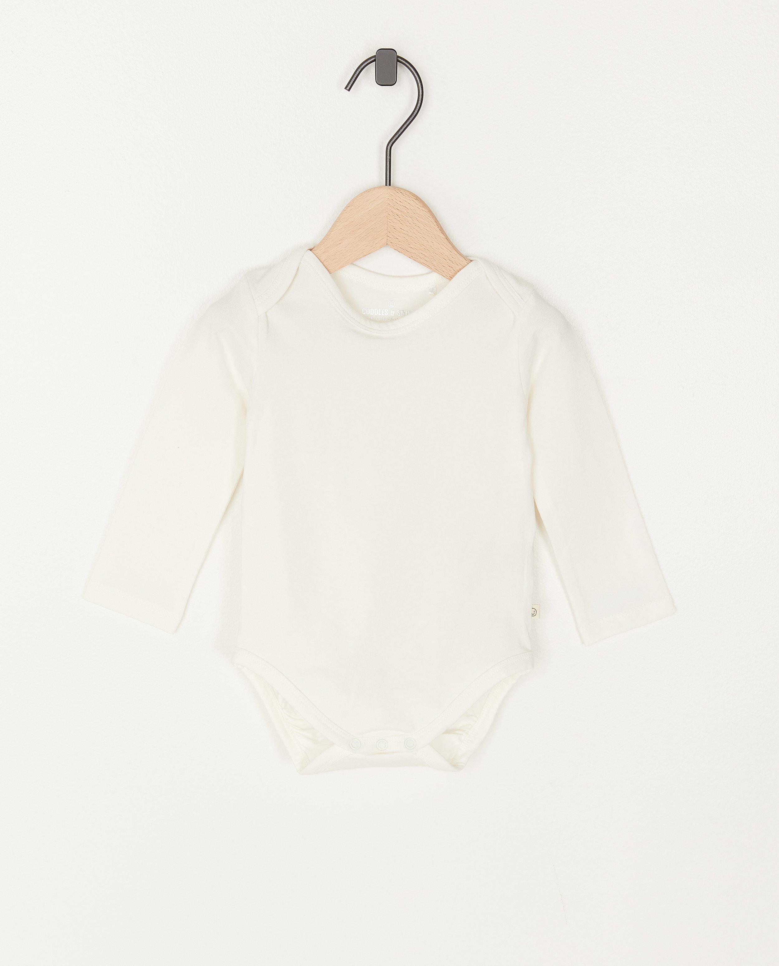 Body blanc en coton bio - avec du stretch - JBC