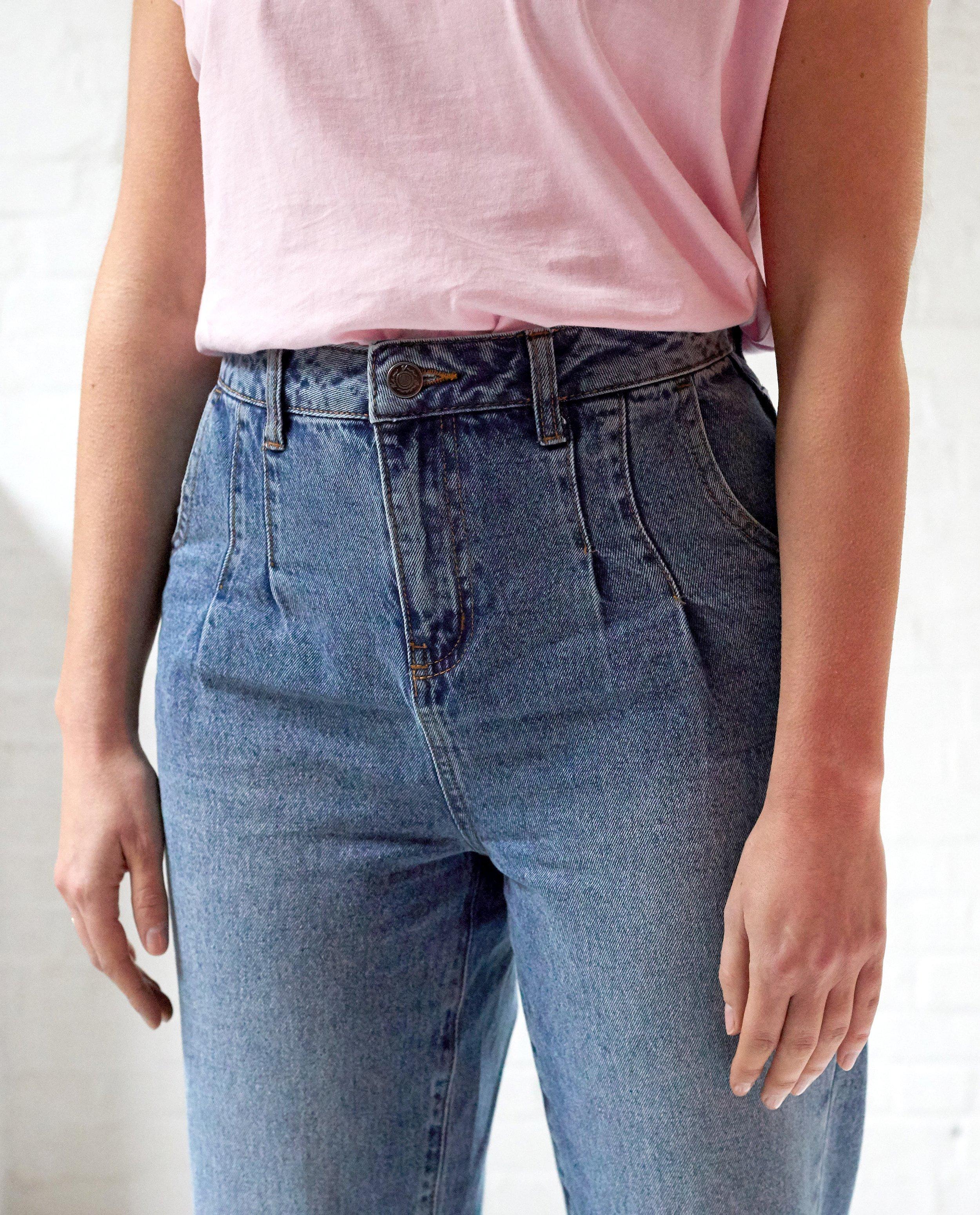 Jeans - Blauwe mom jeans Kim Van Oncen