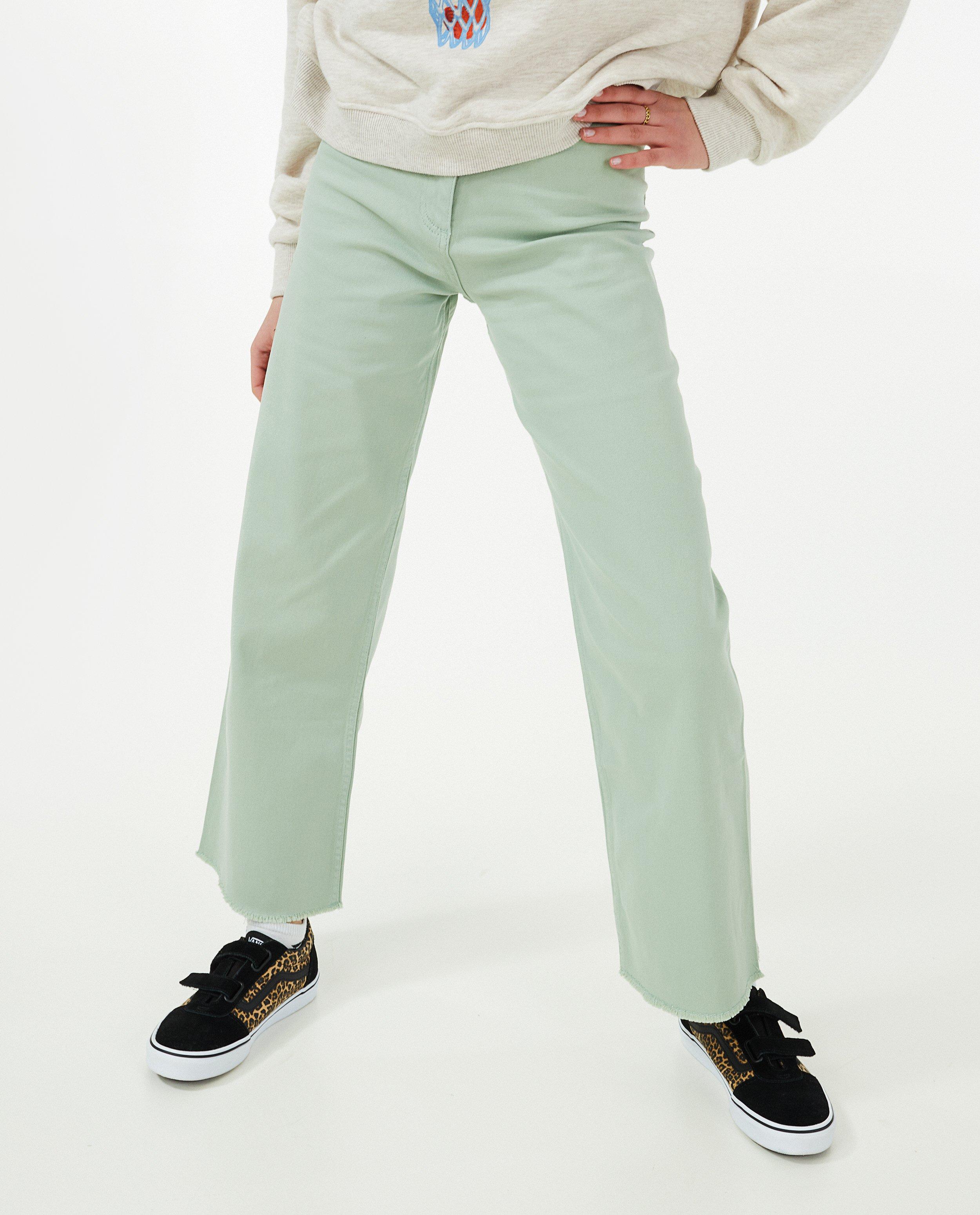 Jeans - Jupe-culotte verte en denim Pilar