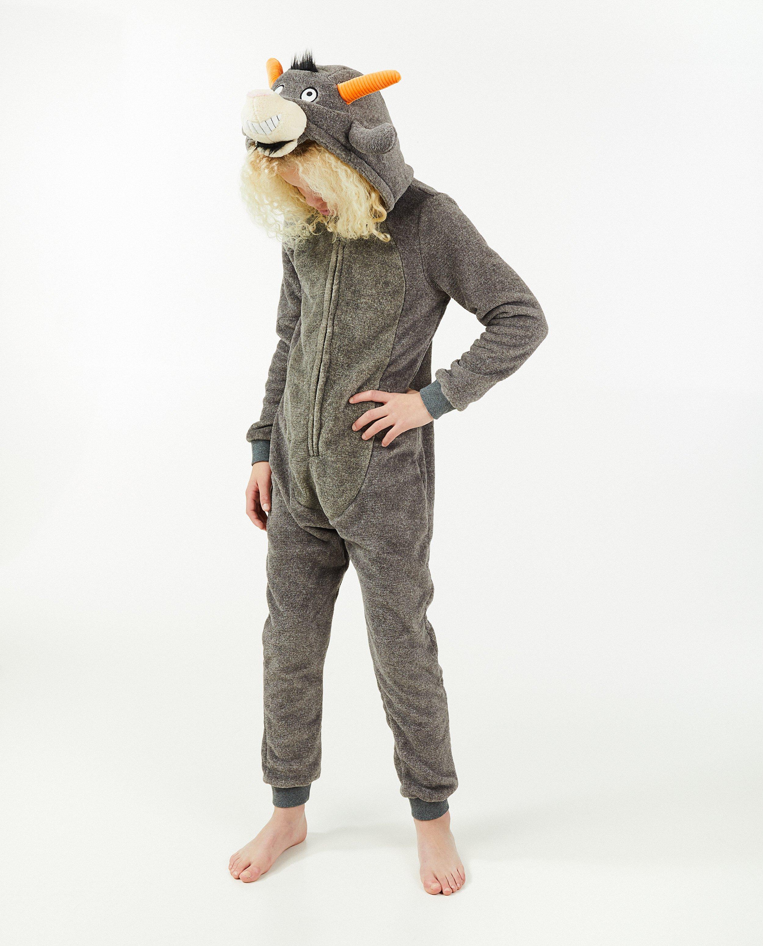 Pyjamas - Combinaison animal grise, 7-14 ans
