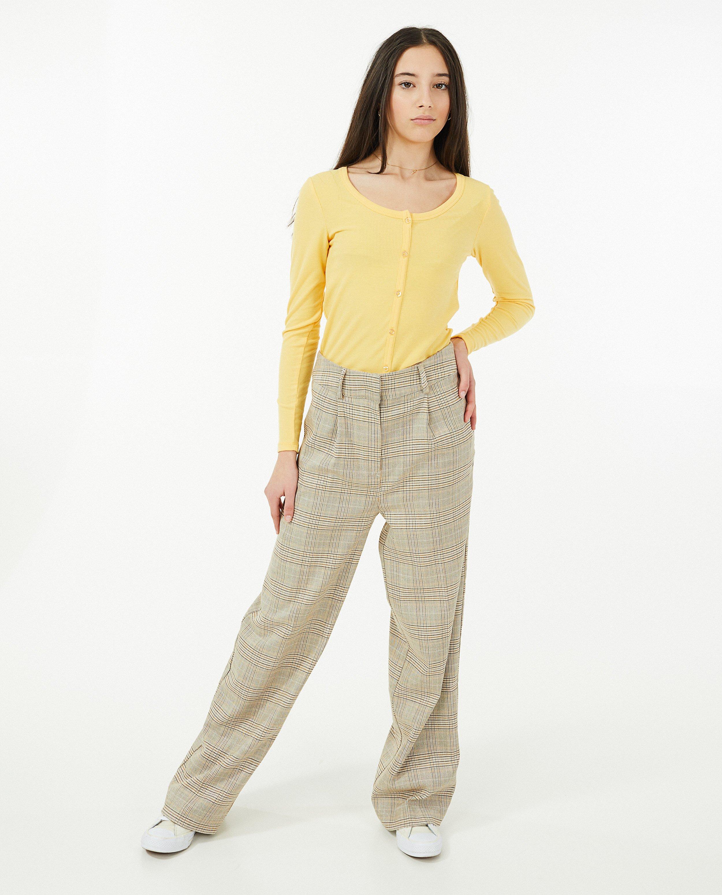 Gele longsleeve met rib - null - Groggy