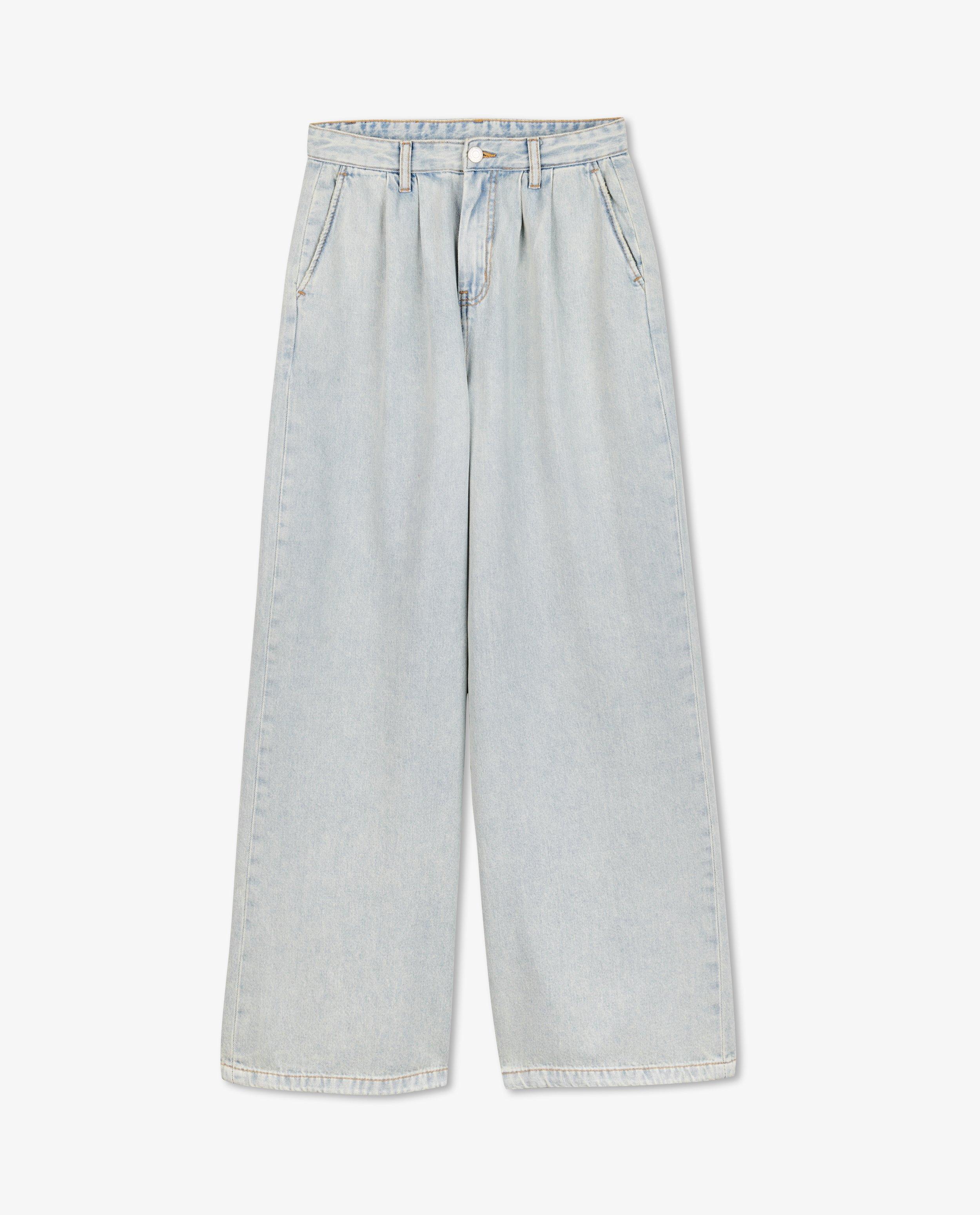 Jeans - Bleke jeans met wijde pijpen