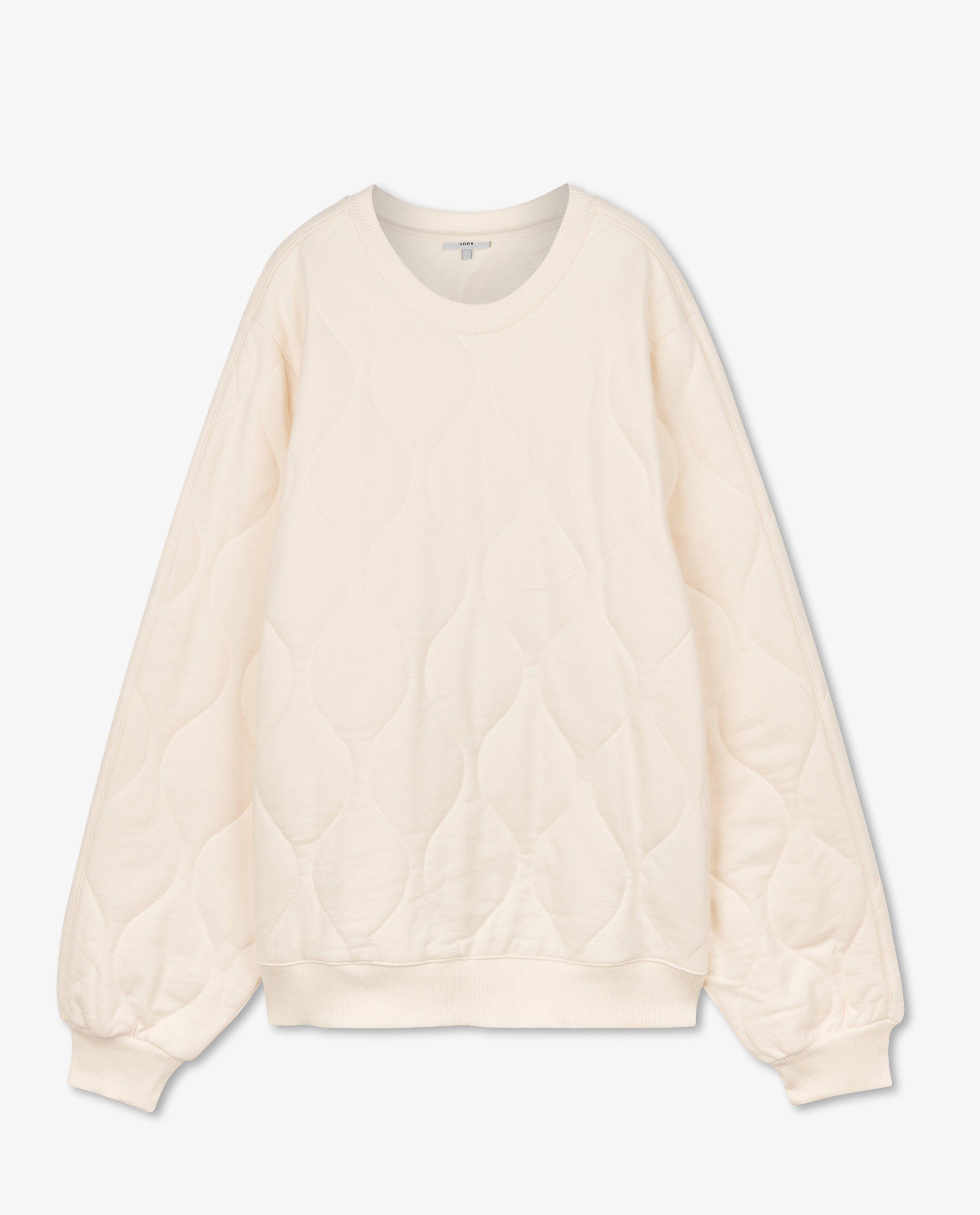 Sweaters - Beige quilted sweater