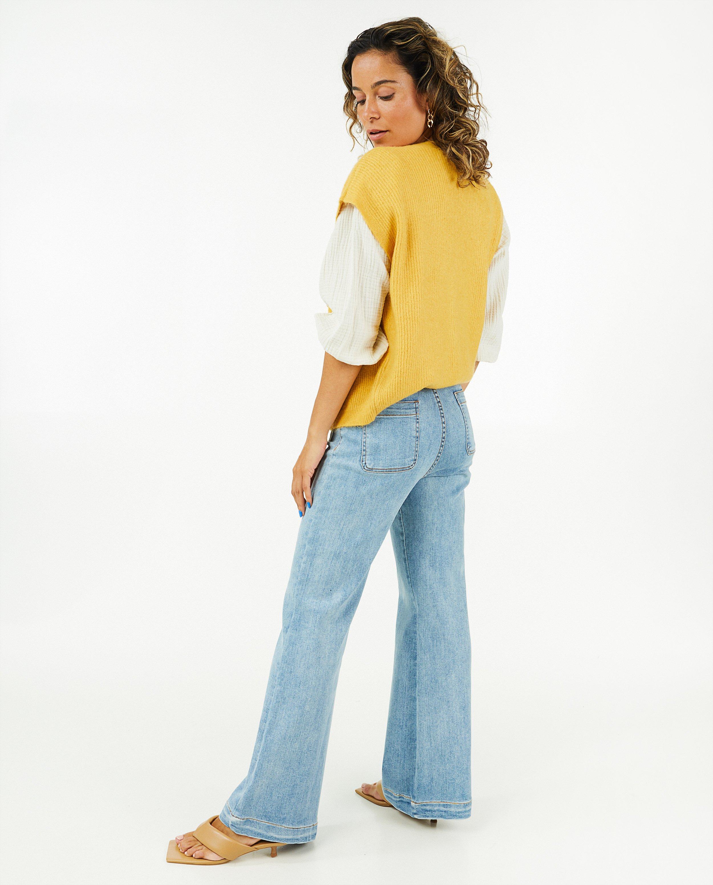 Jeans à pattes d’éléphant bleu Rani - null - Sora