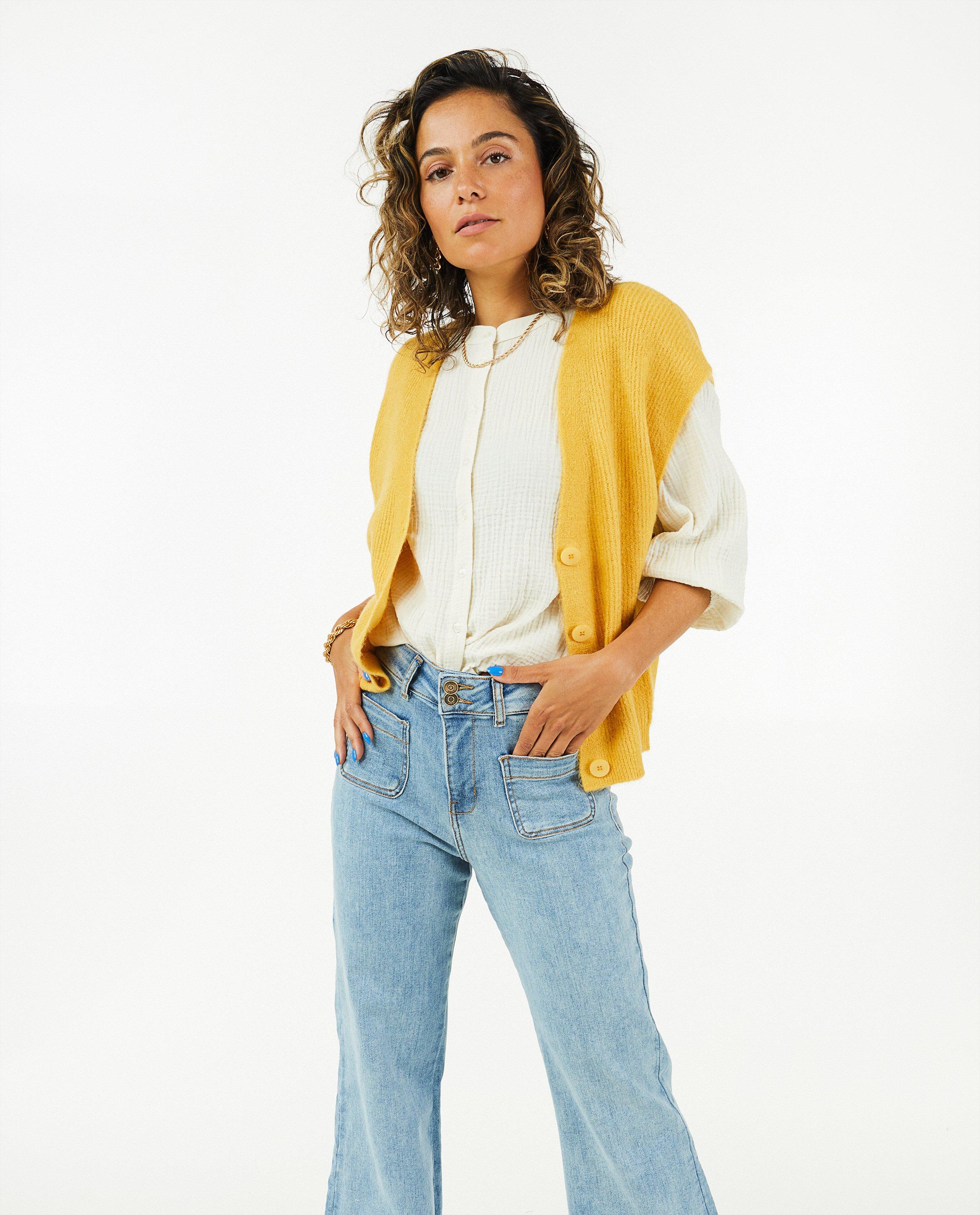 Jeans - Jeans à pattes d’éléphant bleu Rani