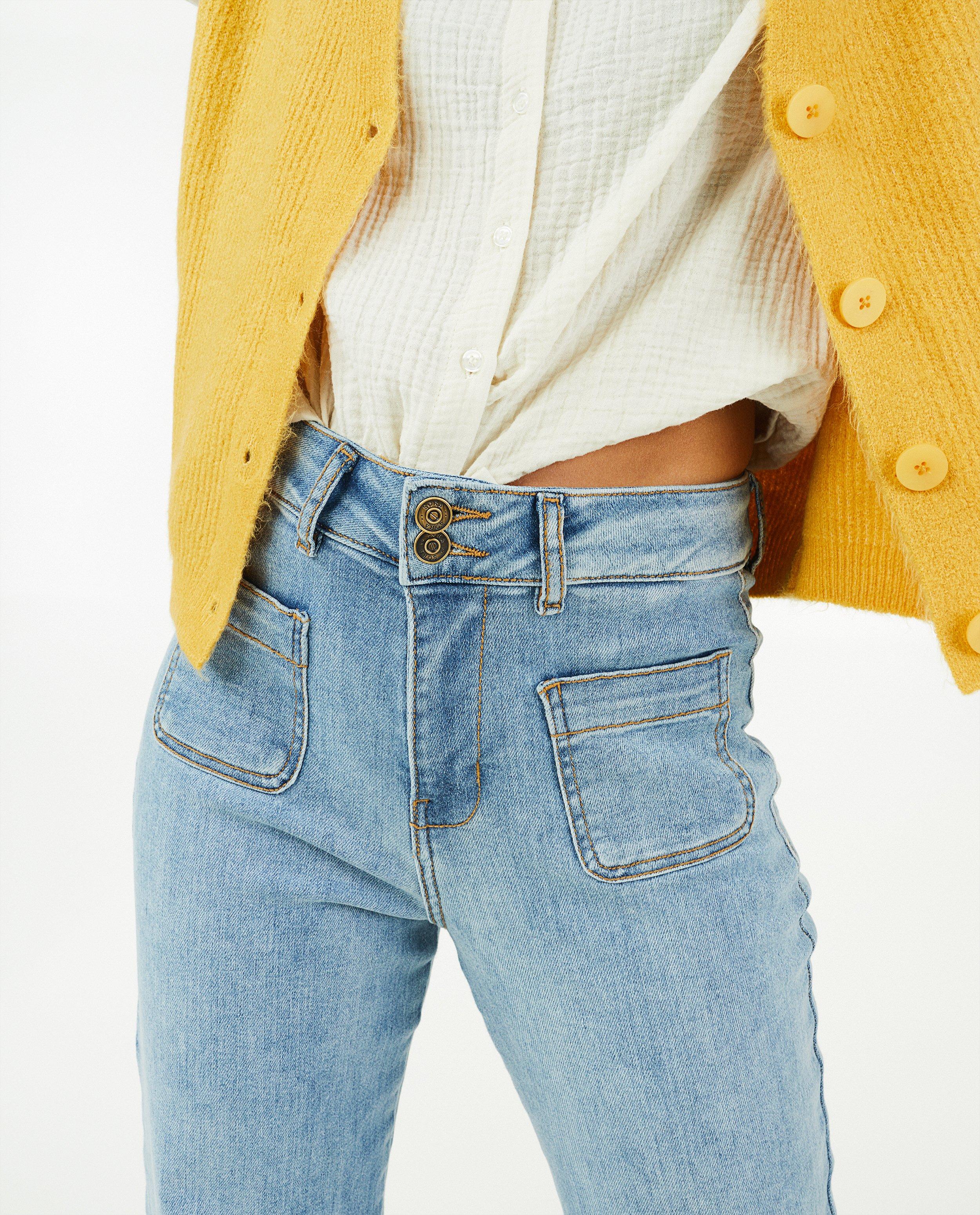 Jeans - Jeans à pattes d’éléphant bleu Rani