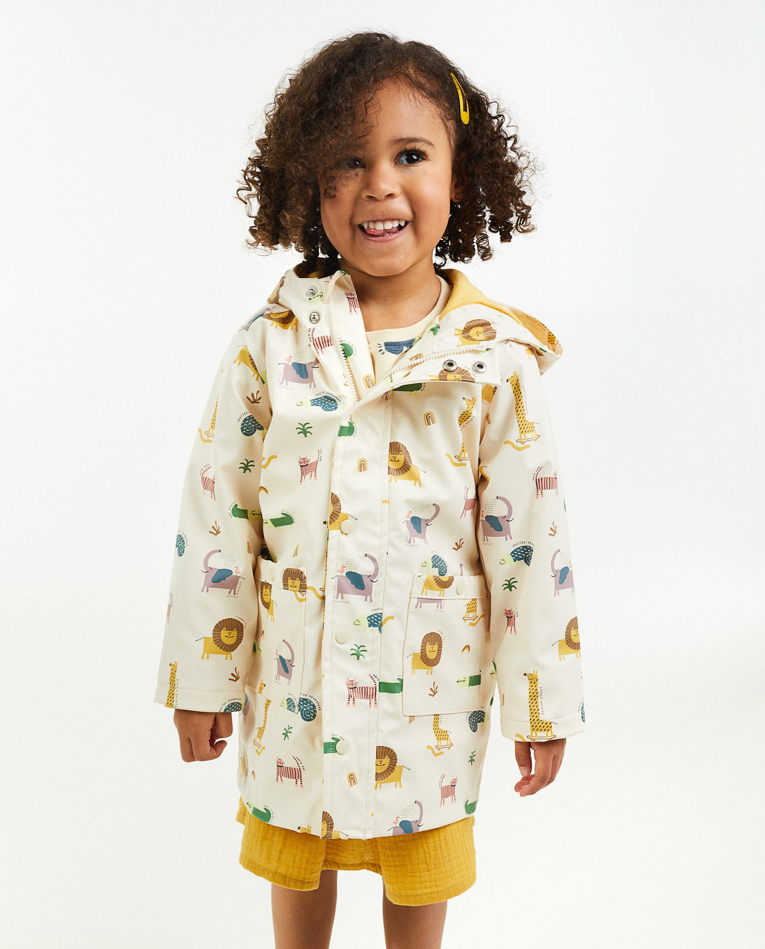 Poncho's en teddy's - Regenjas met dierenprint