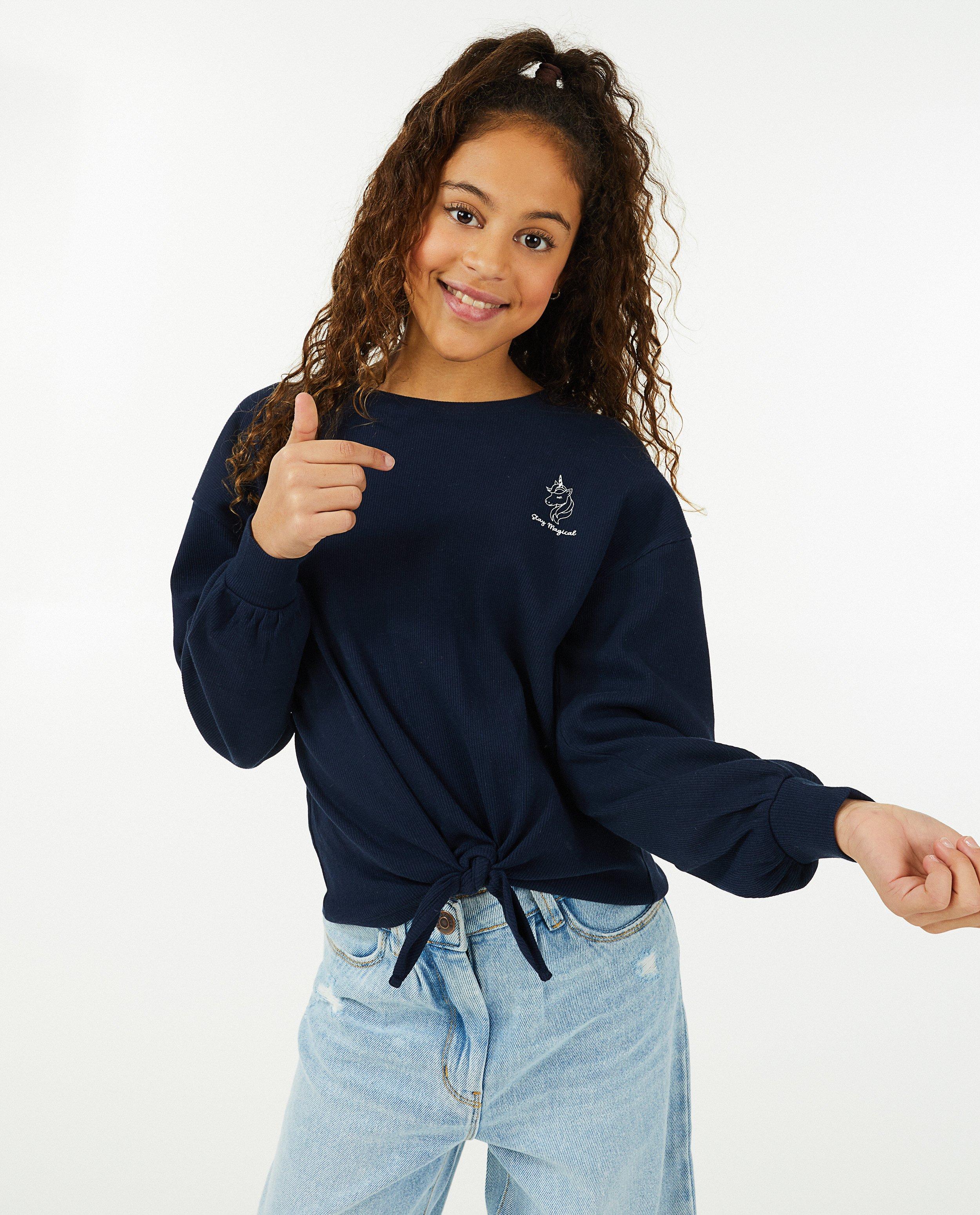 Sweaters - Rode sweater met knoopdetail