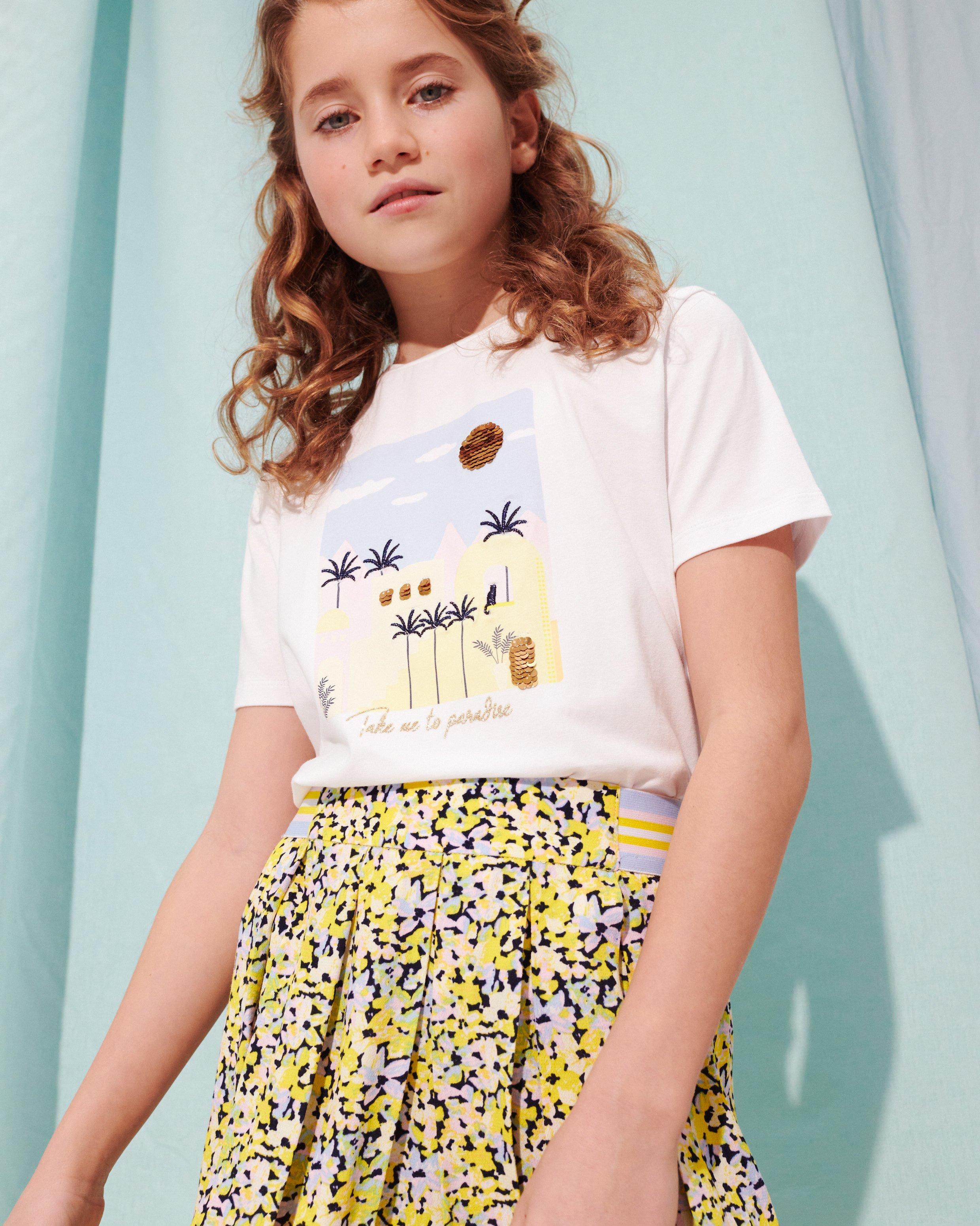 T-shirts - T-shirt blanc à imprimé Communion