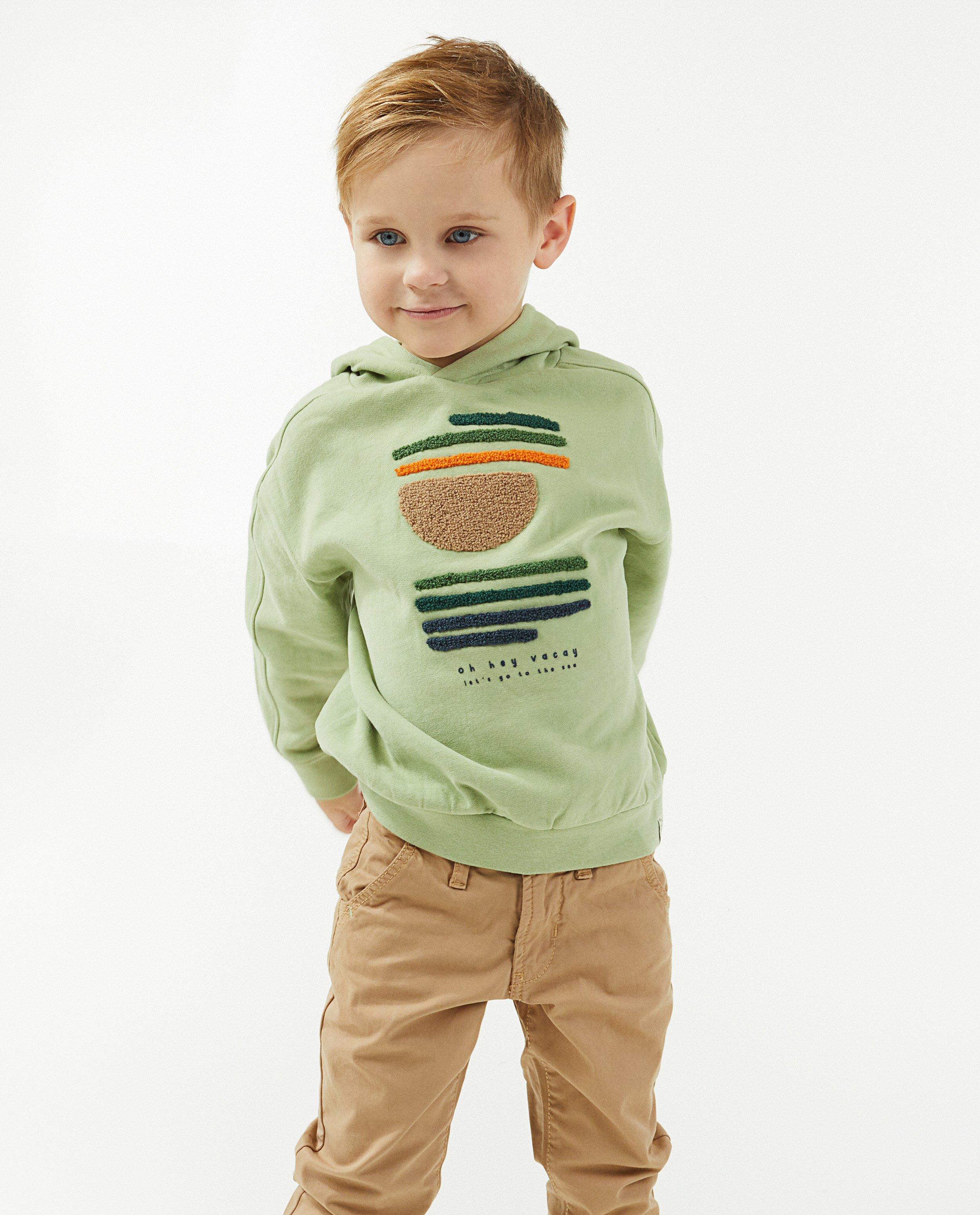 Sweaters - Groene hoodie Wickie
