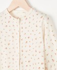 Nachtkleding - Ecru pyjama met bloemenprint