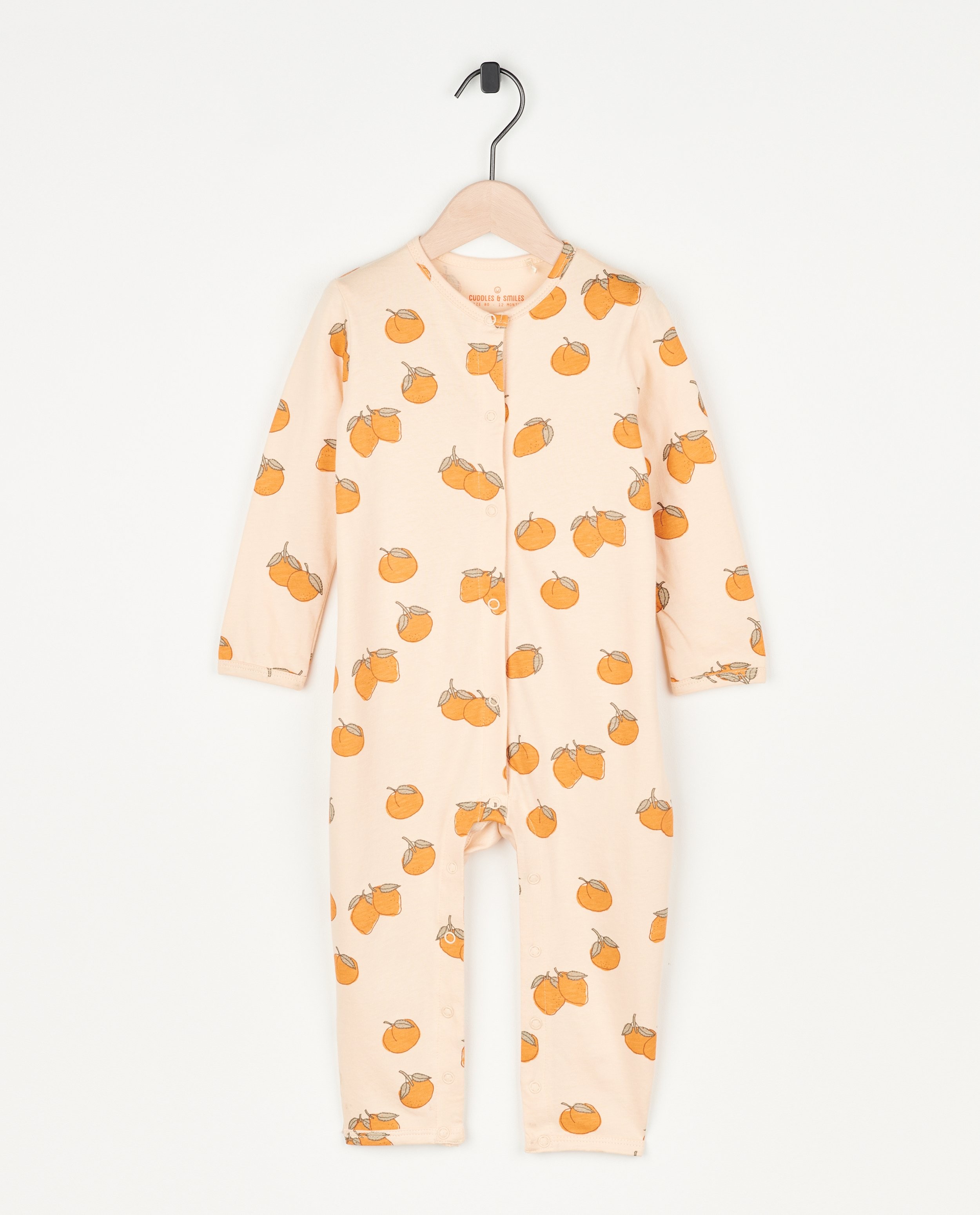 Oranje pyjama met fruitprint - null - Cuddles and Smiles