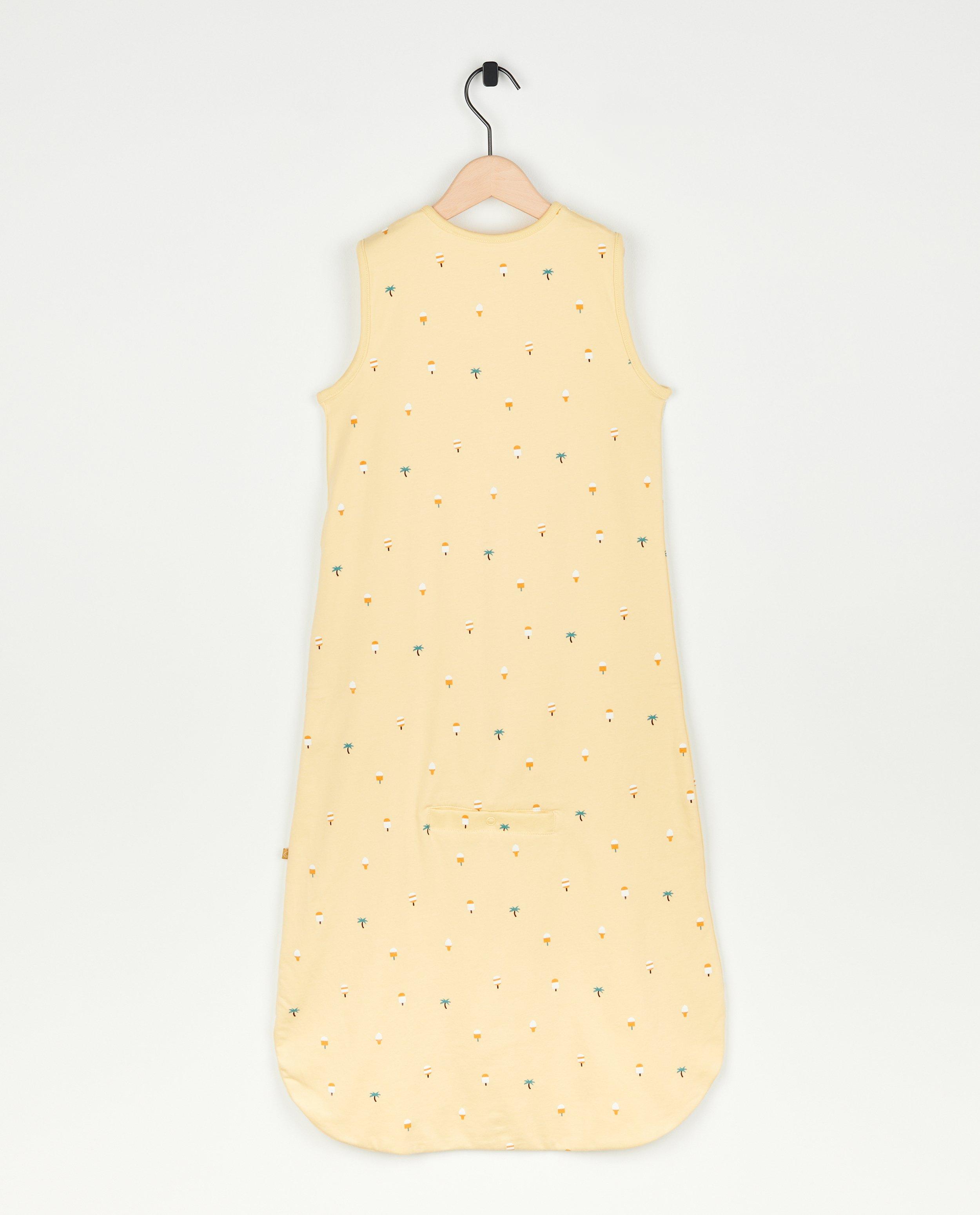 Accessoires pour bébés - Sac de couchage jaune avec une ouverture pour la ceinture