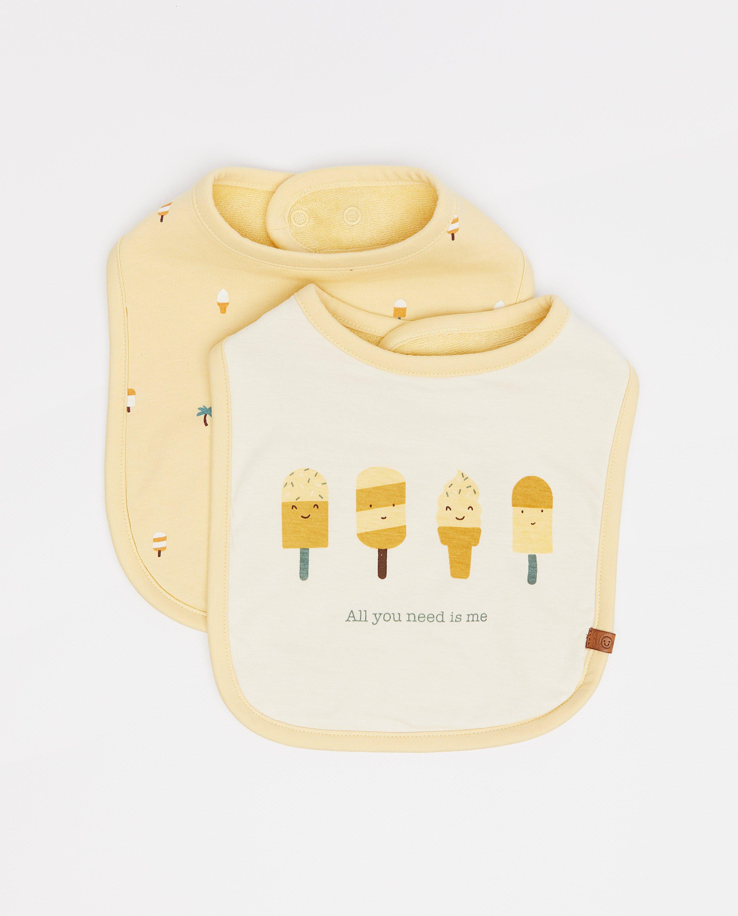 Set van 2 slabbetjes geel - null - Cuddles and Smiles