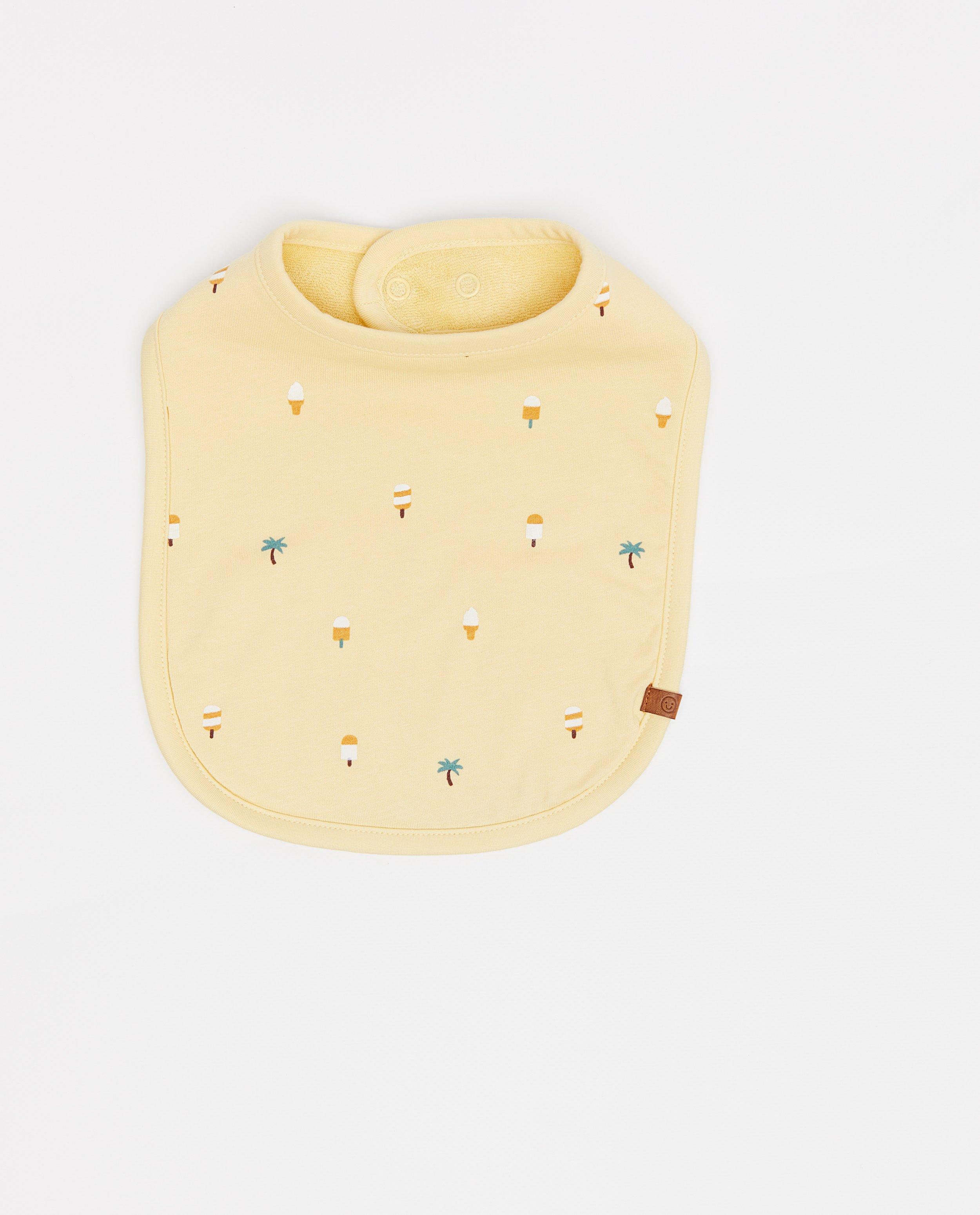Babyspulletjes - Set van 2 slabbetjes geel