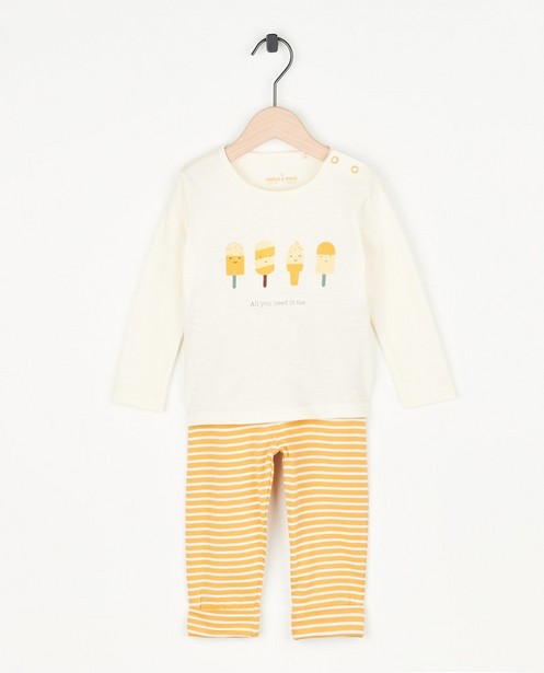 Pyjama à imprimé avec une inscription - null - Cuddles and Smiles