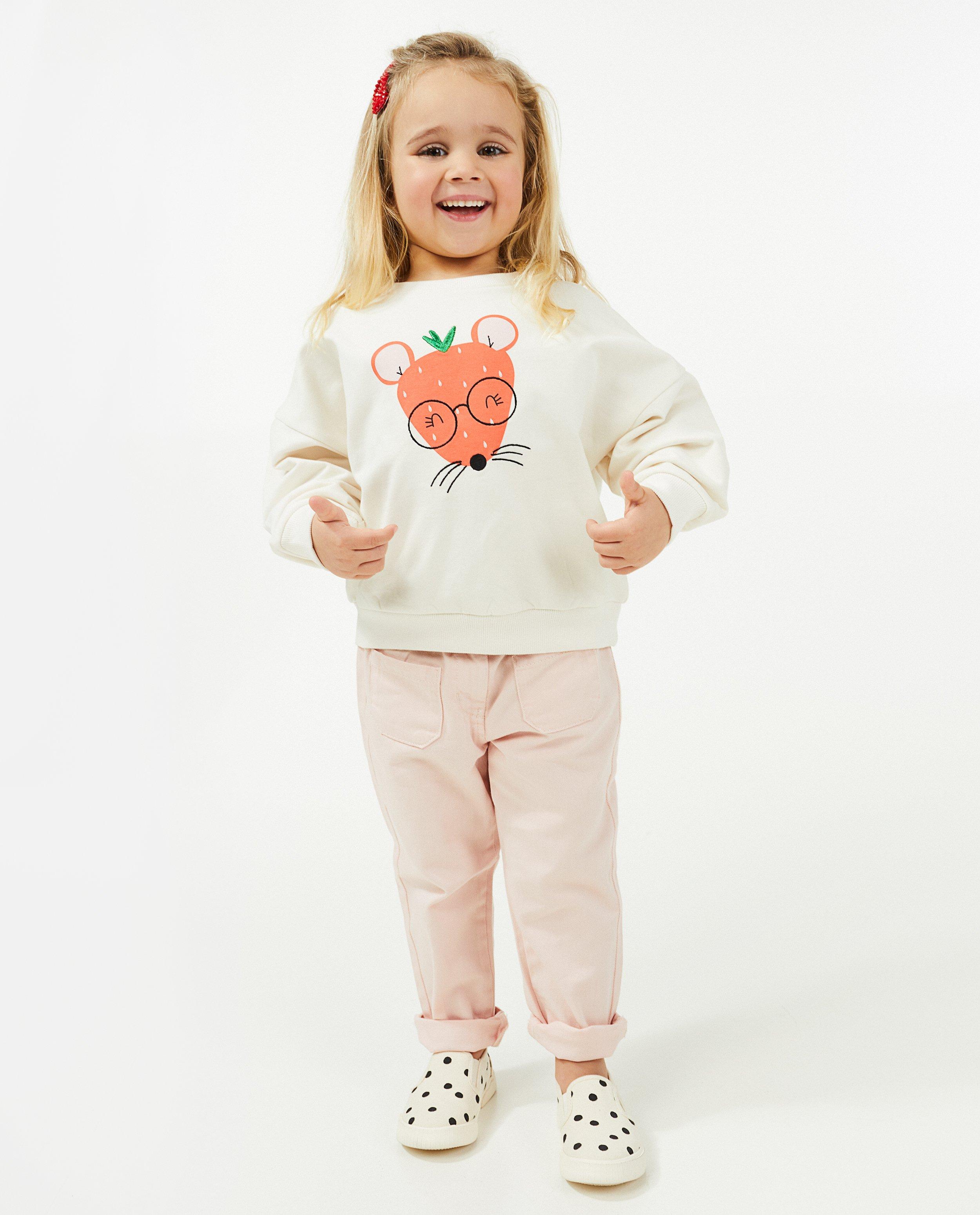 Witte sweater met print sale