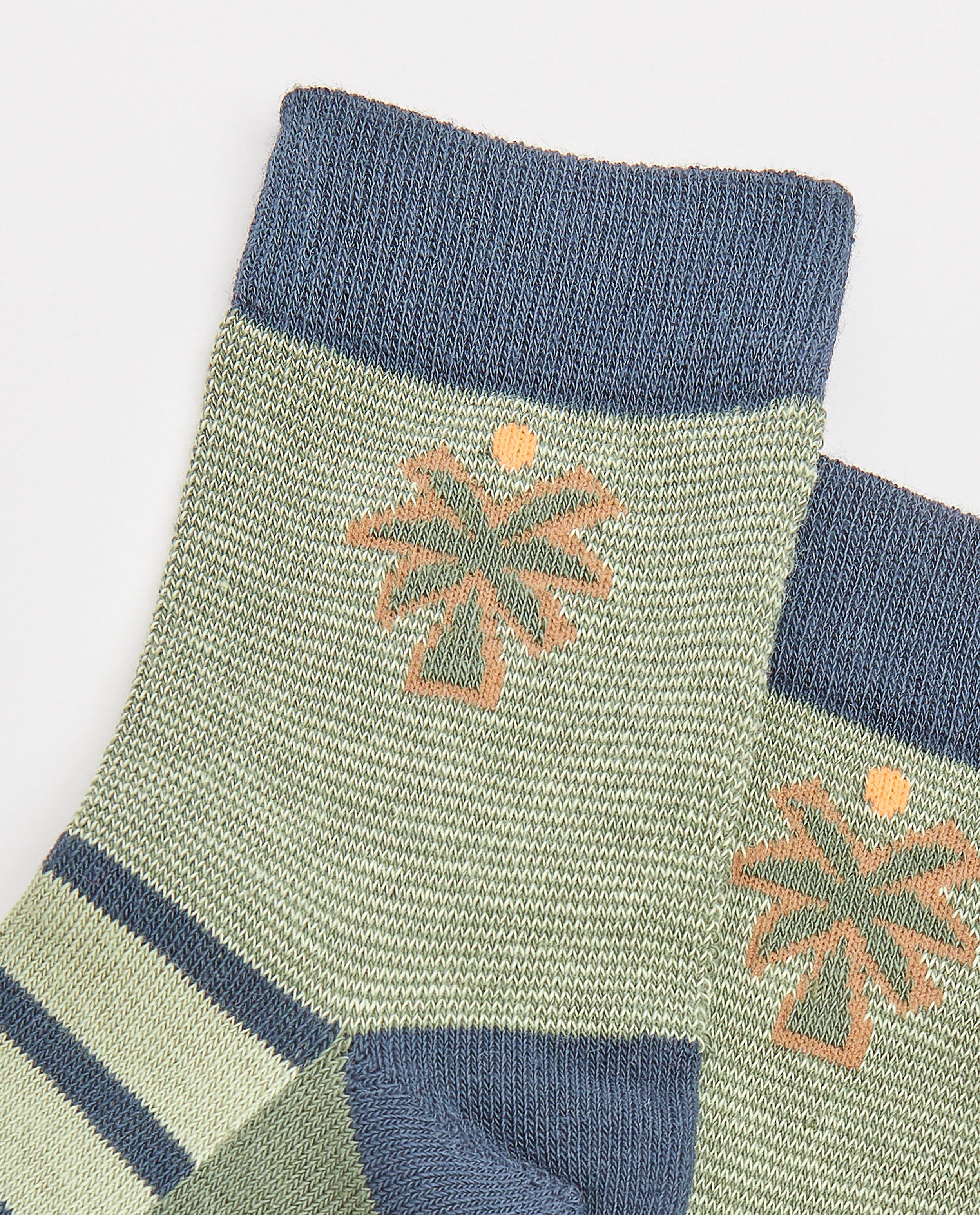 Kousen - Groene kousen met print Wickie