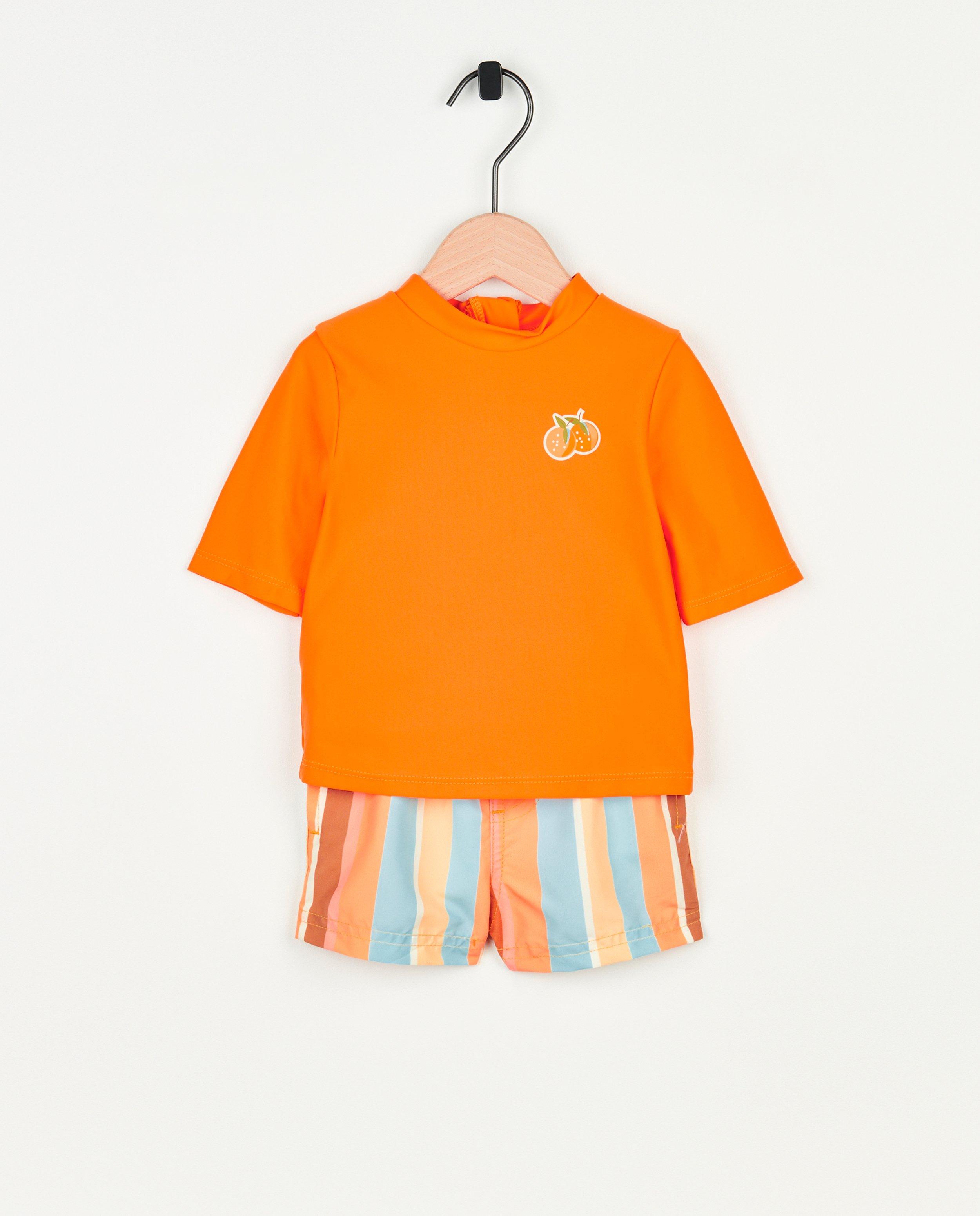 Ensemble de bain orange, bébé - null - Familystories