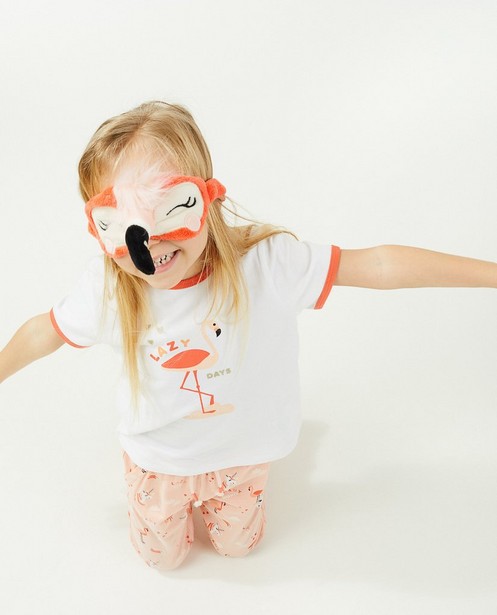 Oranjerood masker flamingo - null - Kidz Nation