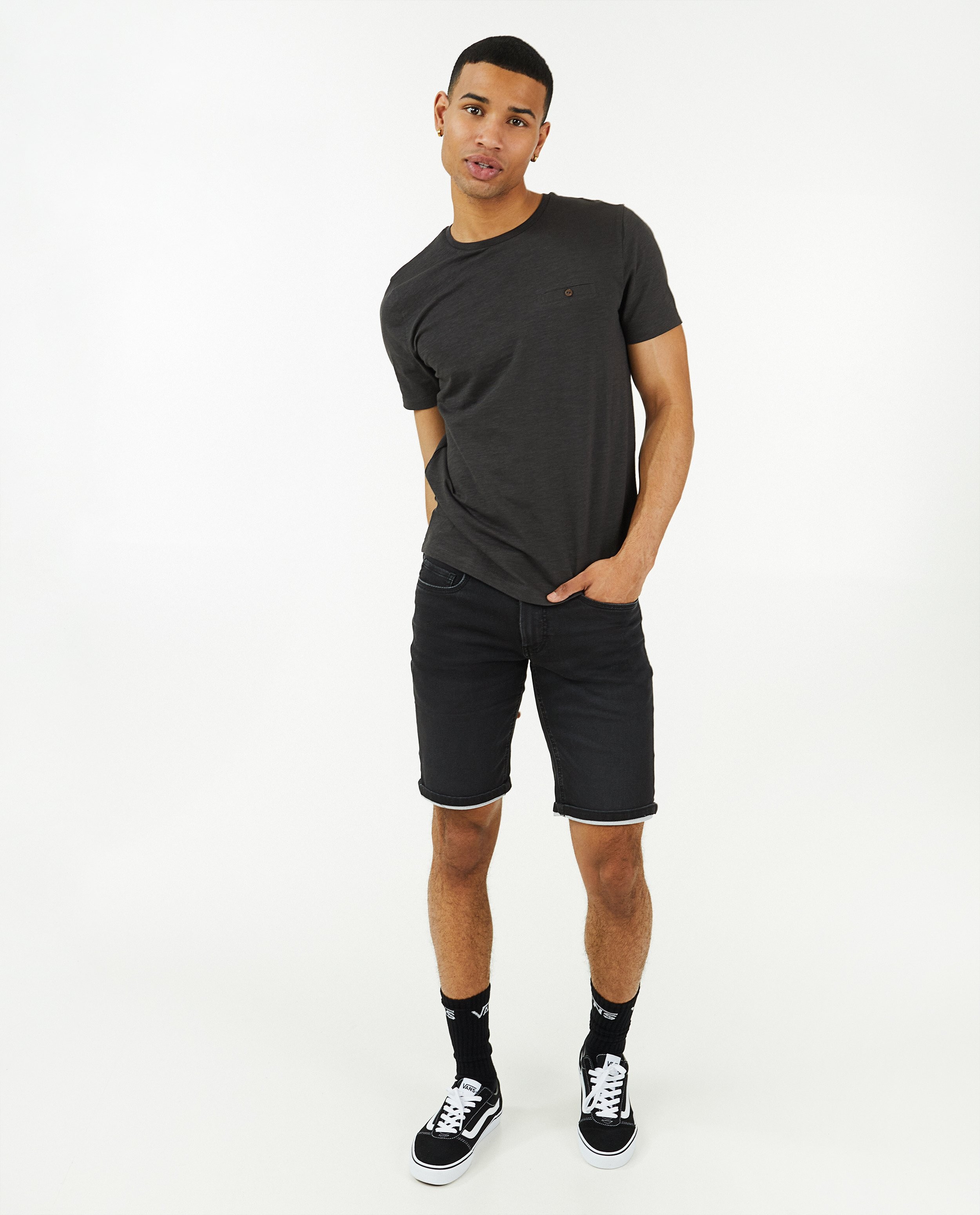 Zwart T-shirt van biokatoen - null - Quarterback
