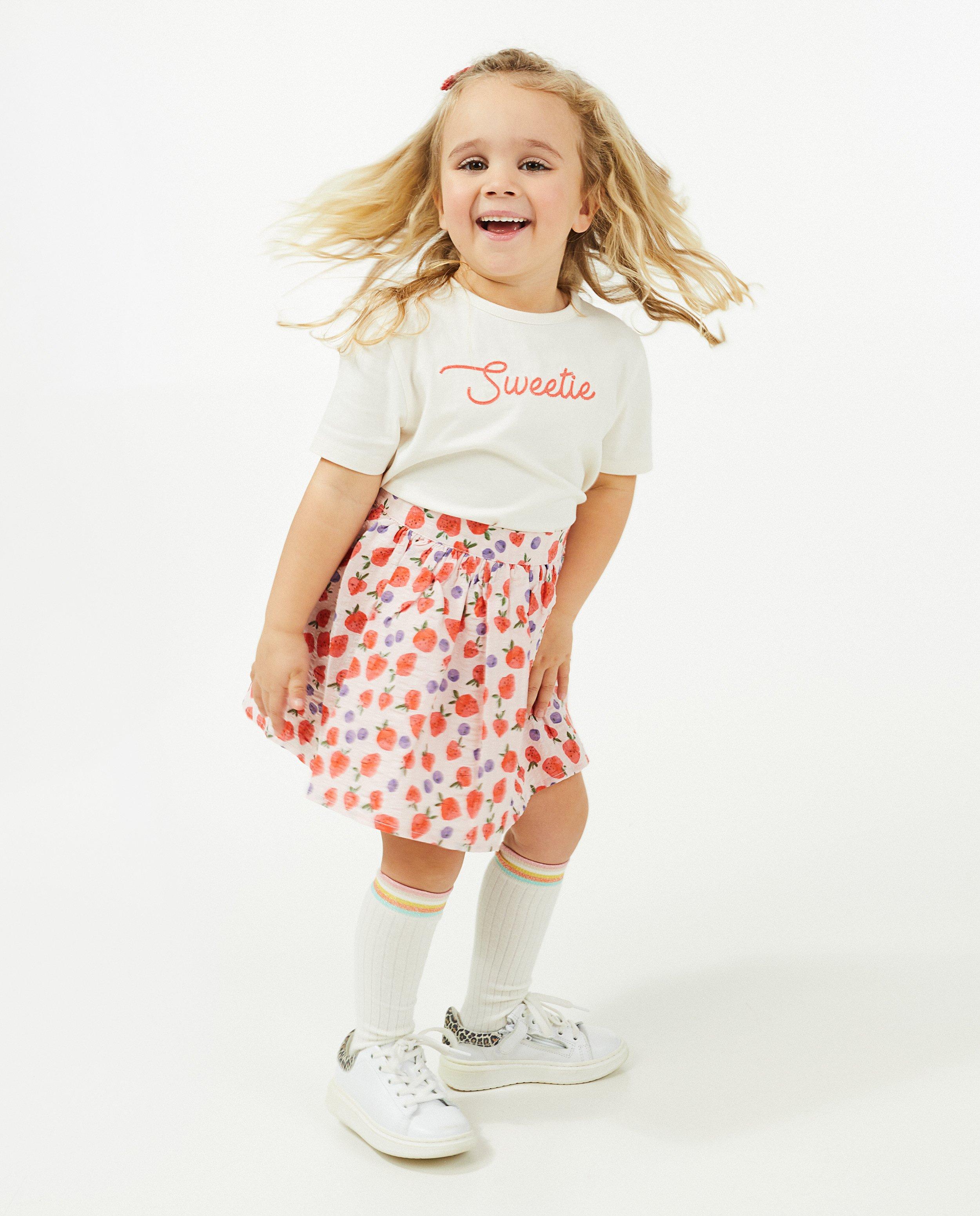 Roze rok met fruitprint - null - Milla Star