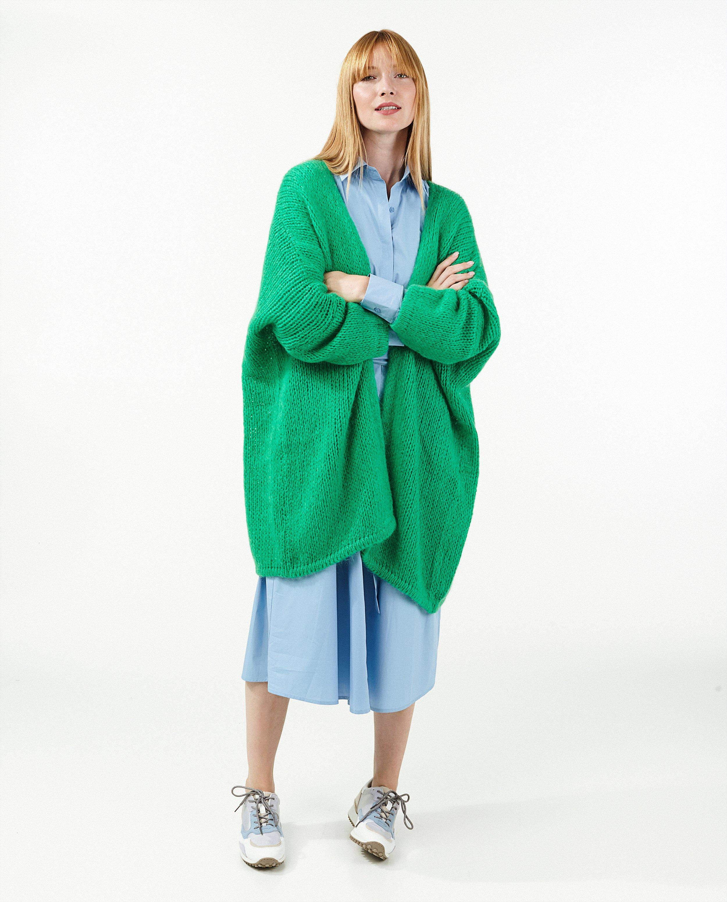 Cardigans - Cardigan vert en tricot