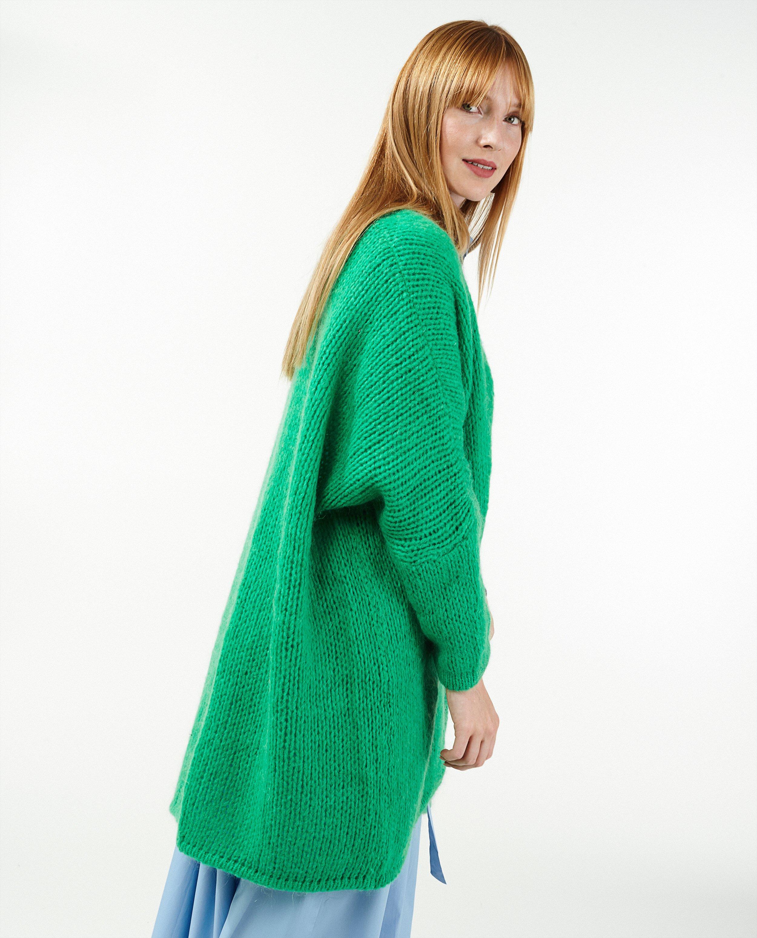 Cardigans - Cardigan vert en tricot