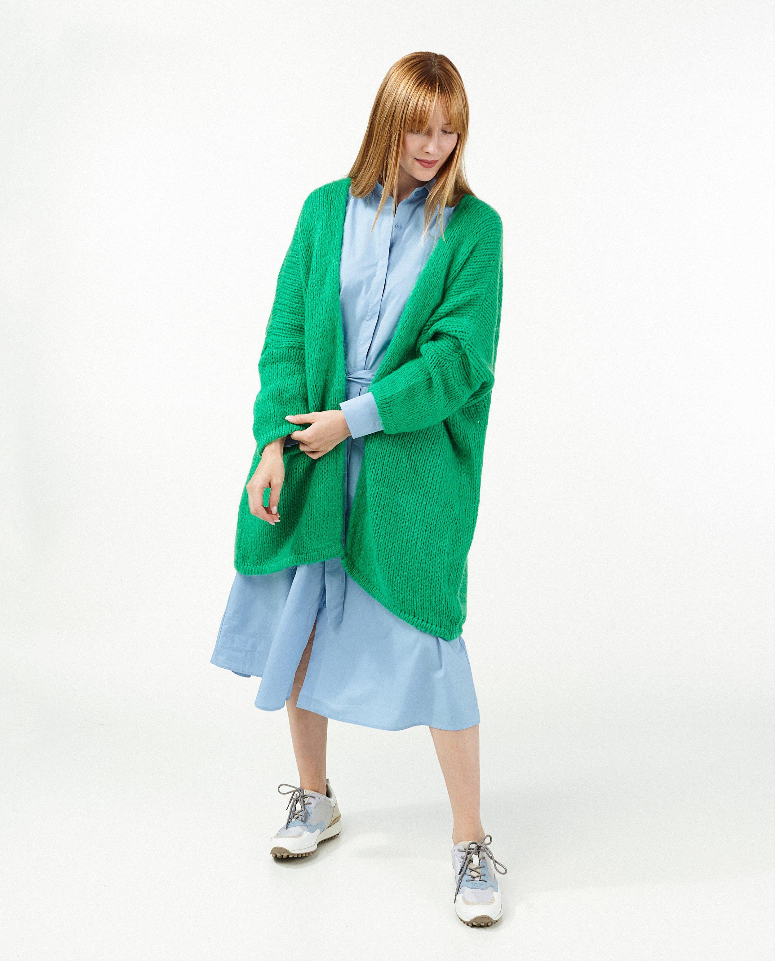 Cardigans - Cardigan vert en tricot