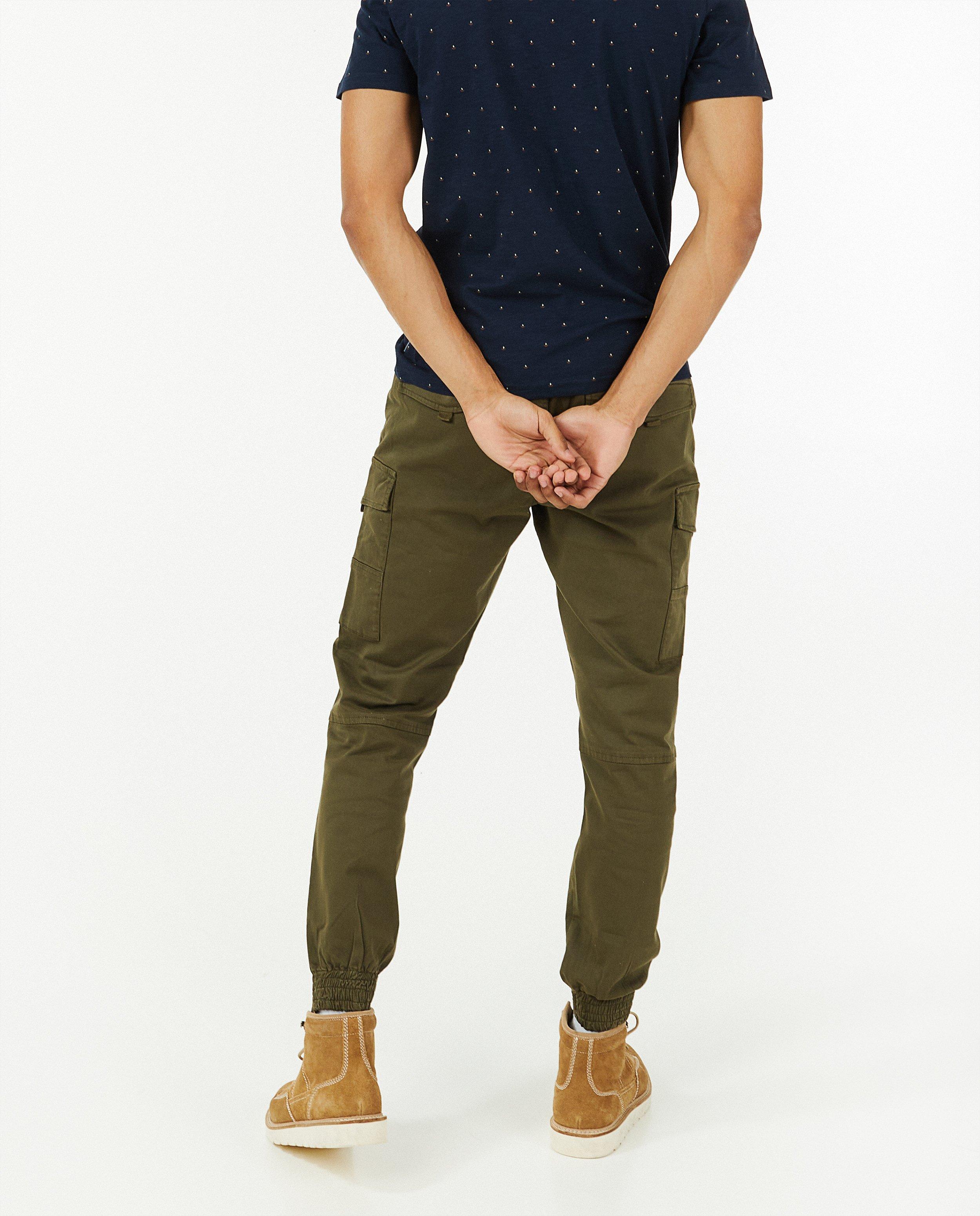 Broeken - Beige cargo broek