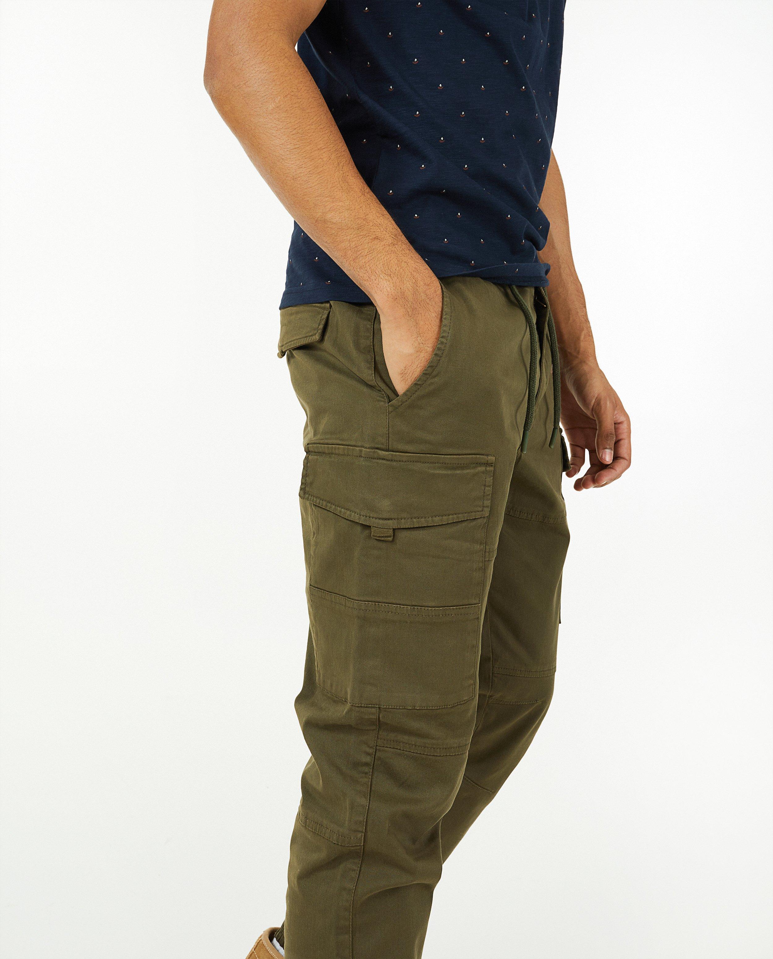 Broeken - Beige cargo broek