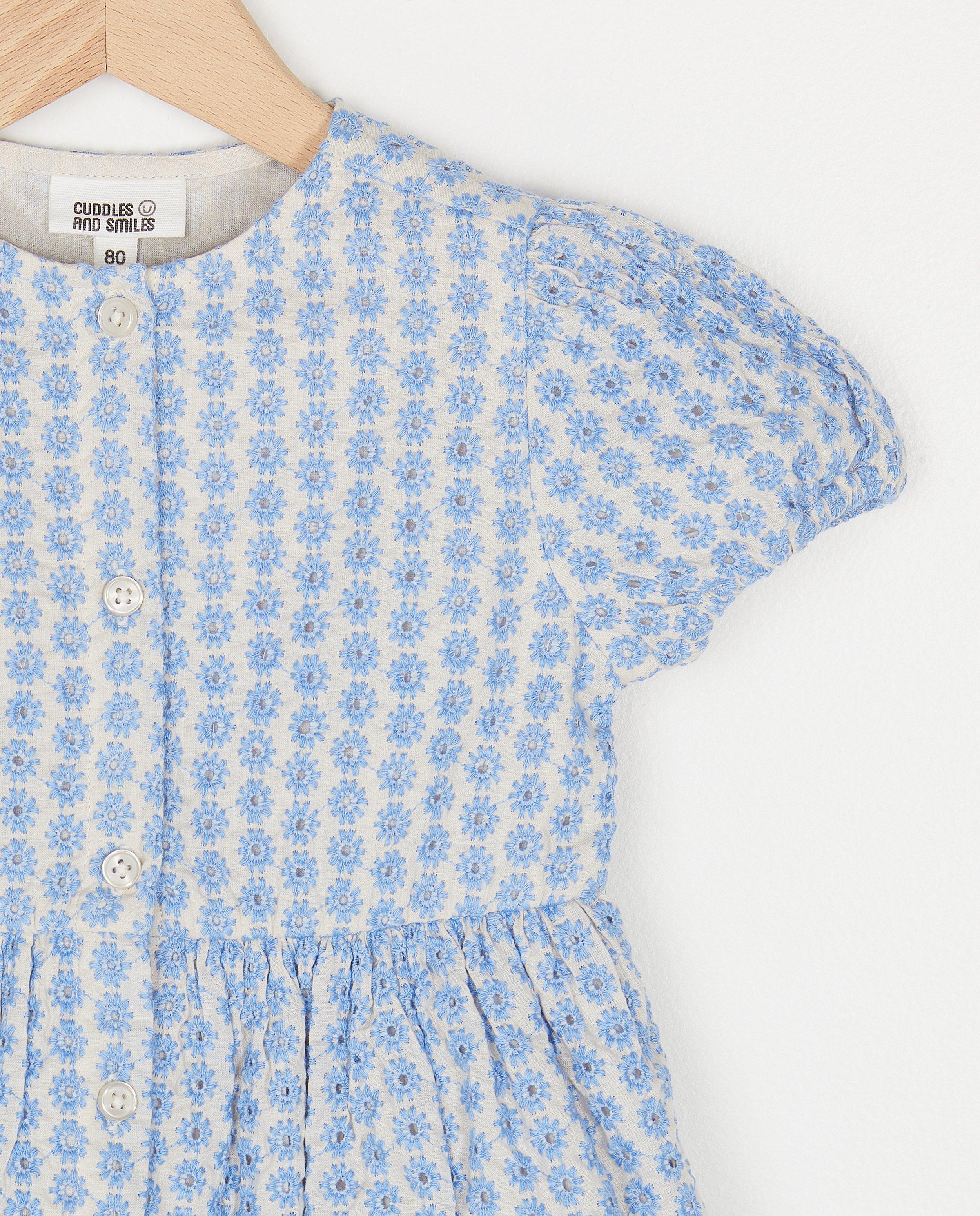 Robes - Robe bleue à imprimé fleuri