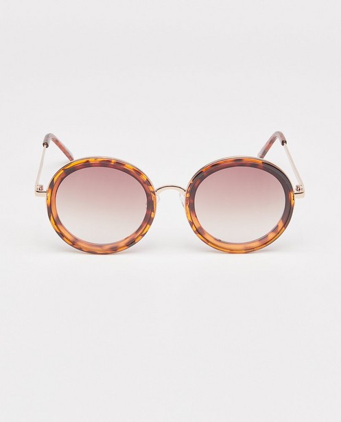 Zonnebrillen - Bruine zonnebril met ronde glazen