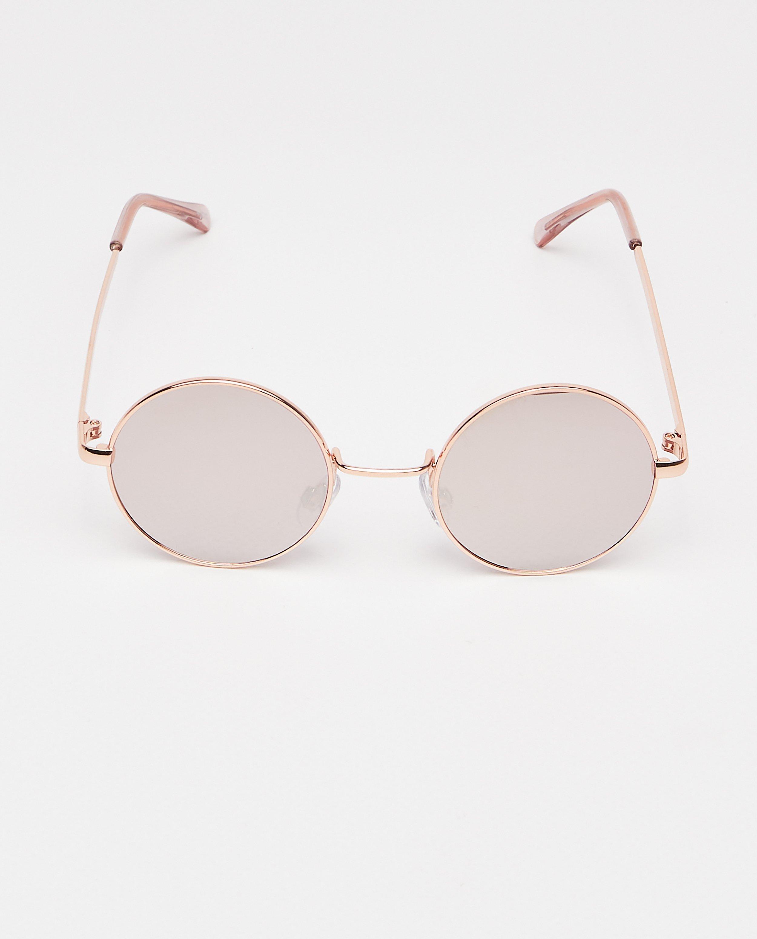 Lunettes de soleil - Lunettes de soleil roses à verres ronds